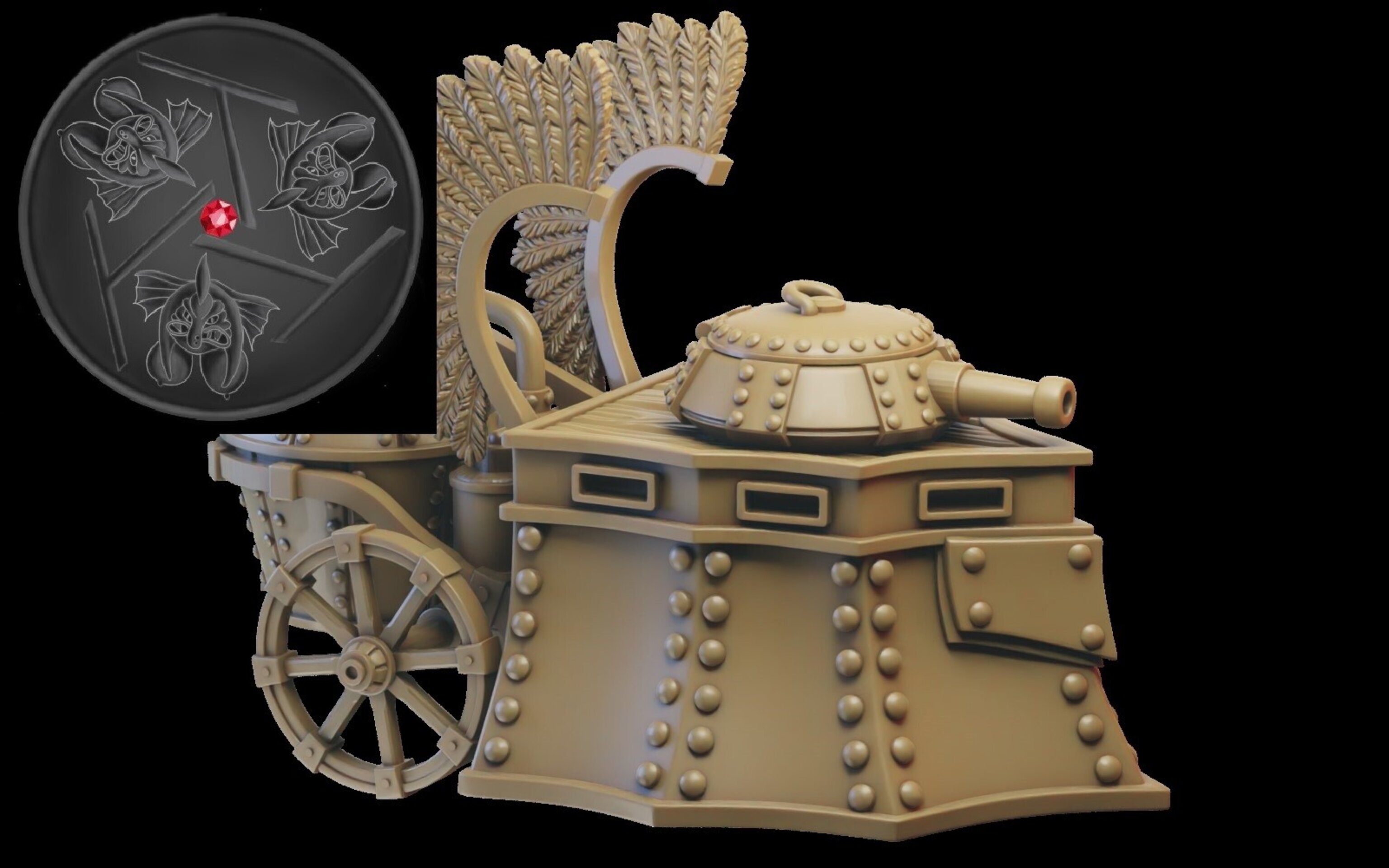 Steam Tank (ilhadiel) kislev - wargames - resin miniatures - 28 mm - 2