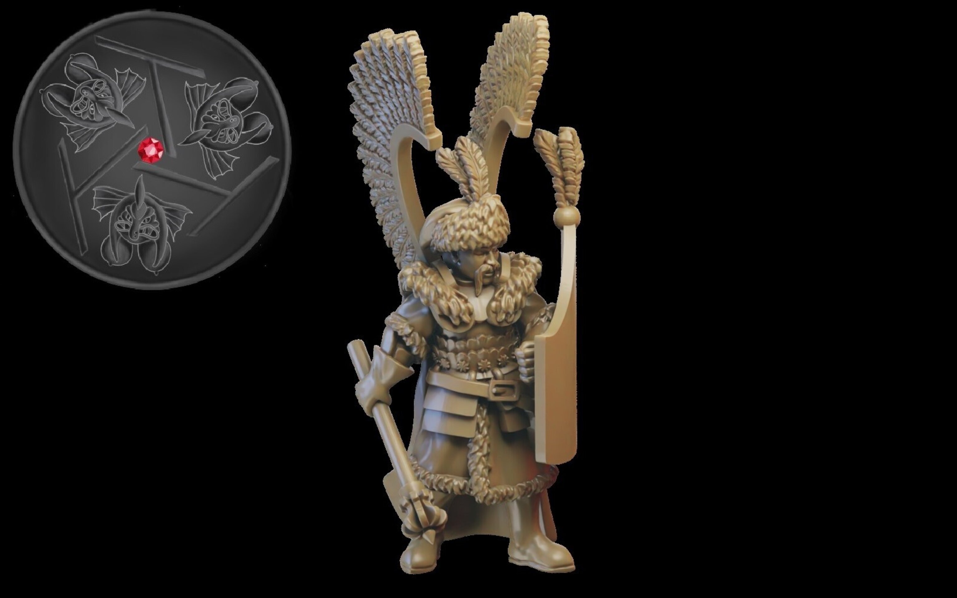 Boyar on foot (ilhadiel) kislev - wargames - resin miniatures - 28 mm - 5