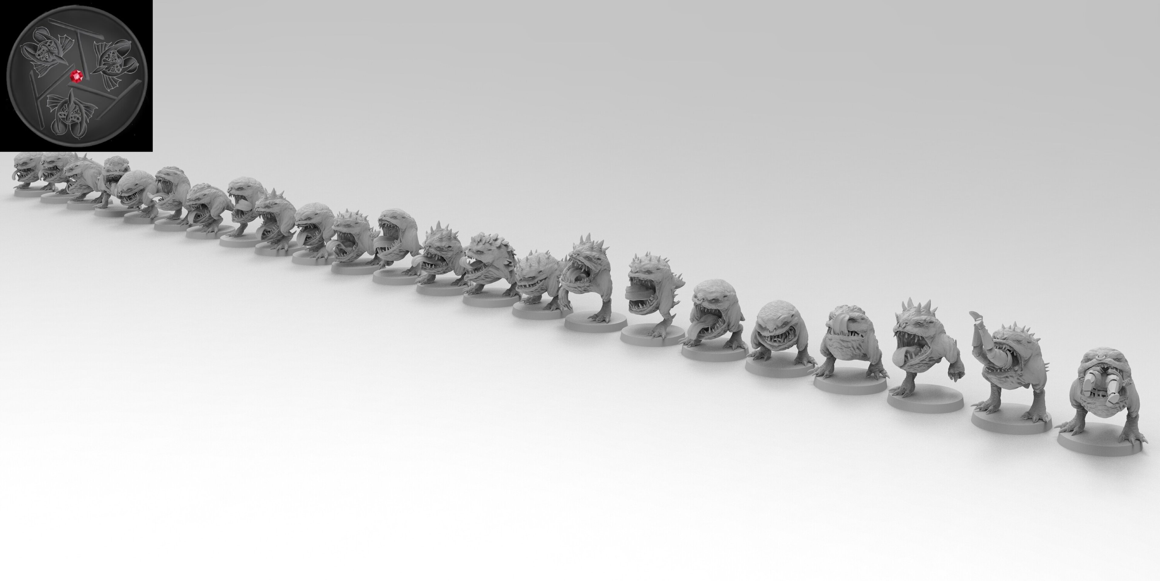 Squigs (emang) orcs & goblins - wargames - resin miniatures - 28 mm - 4