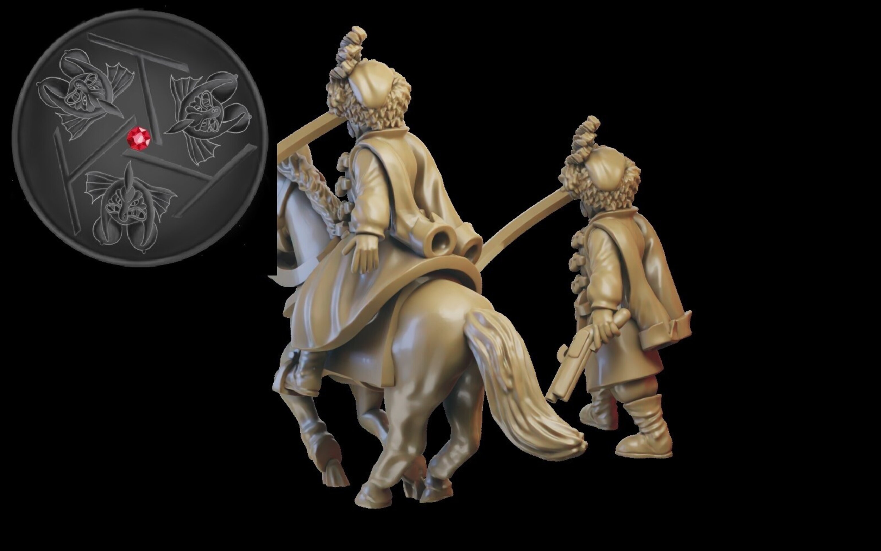 Boyar on horse (ilhadiel) kislev - wargames - resin miniatures - 28 mm - 6