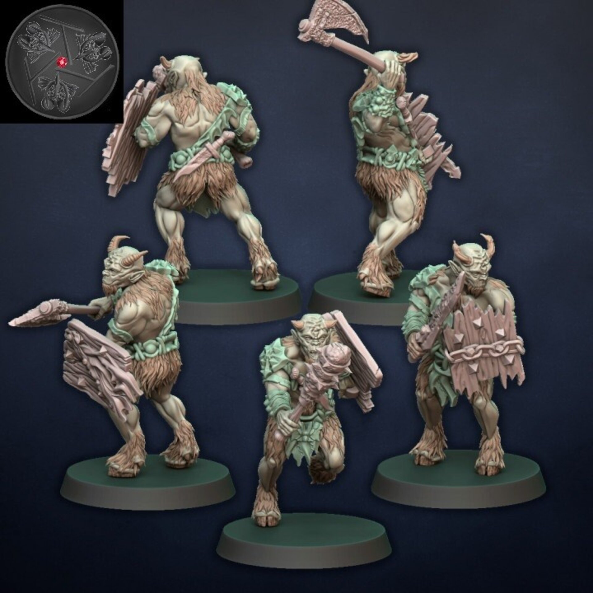 Ungors (dragons lake) beastmen - wargames - resin miniatures - 28 mm - 2