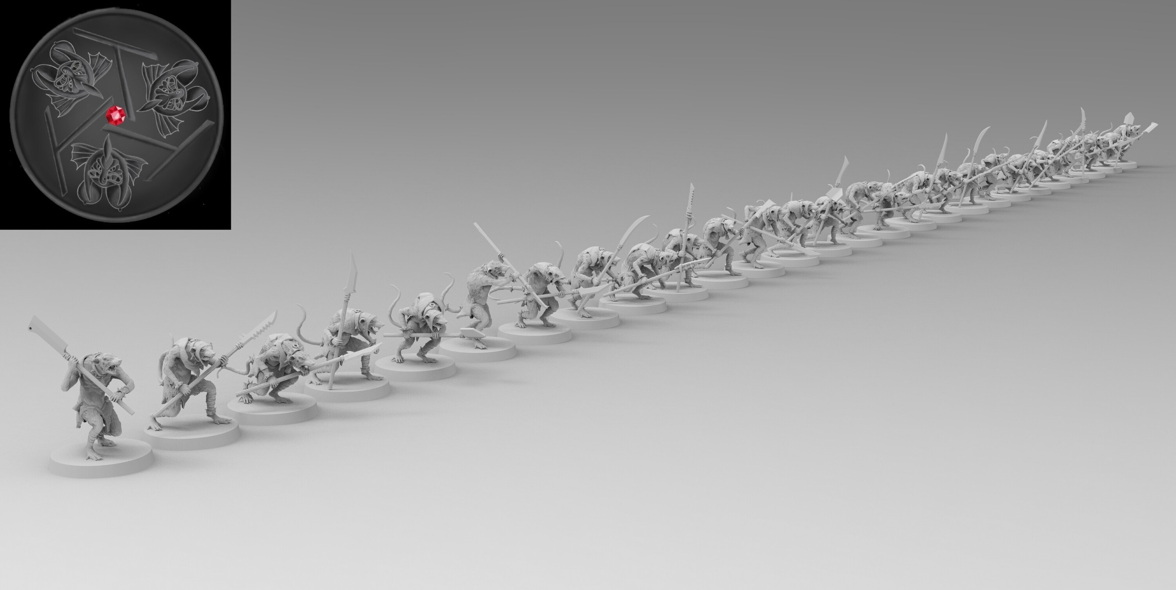 Skavenslaves (emang) skavens - wargames - resin miniatures - 28 mm - 5