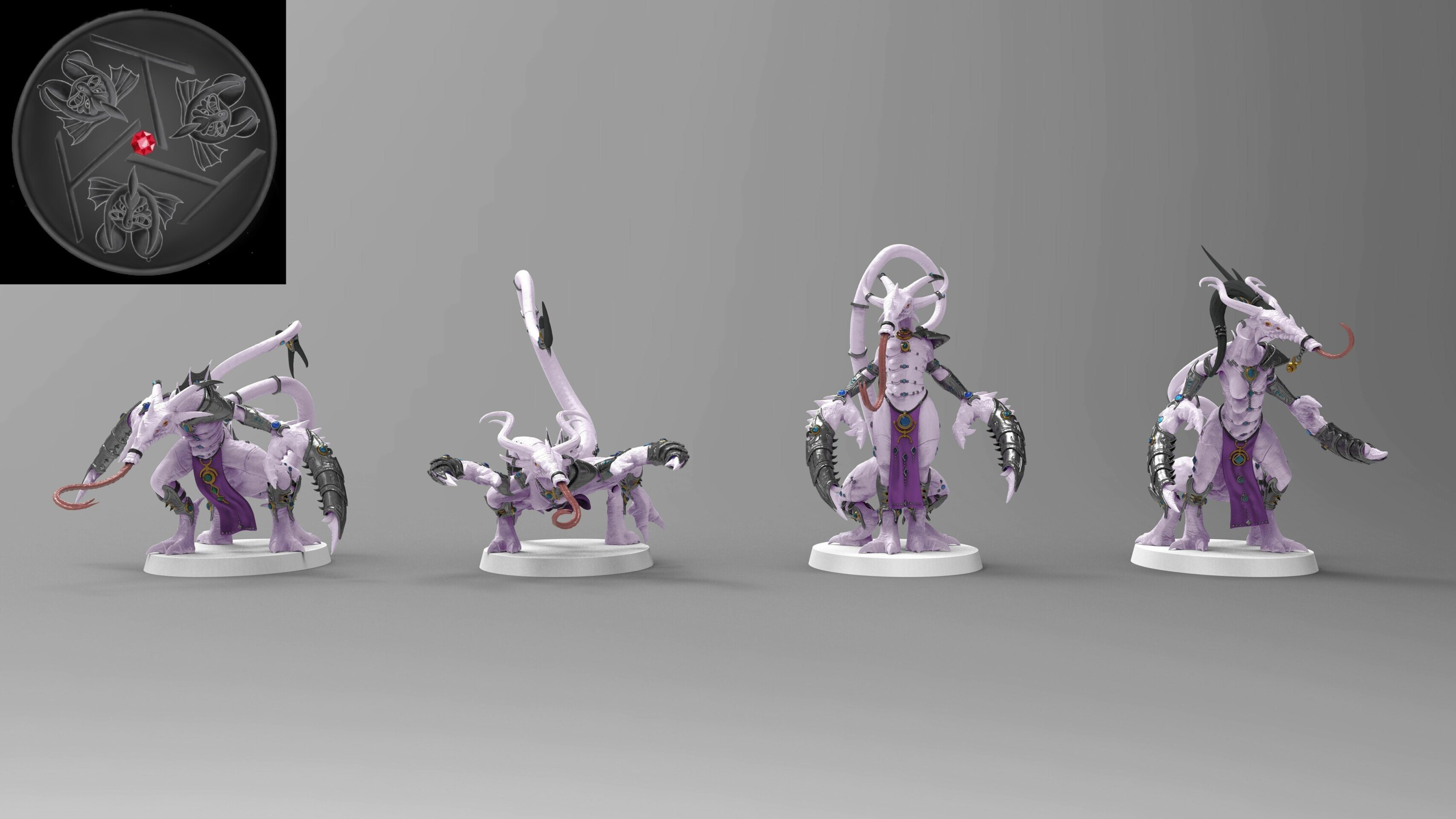 Fiends (emang) chaos daemons - wargames - resin miniatures - 28 mm - 3