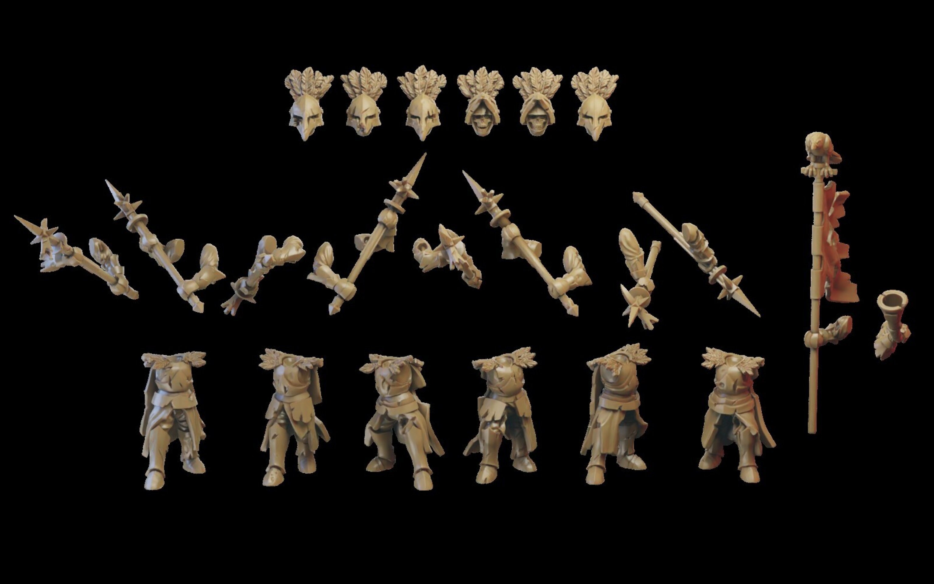 Grave Guards (ilhadiel) vampire counts - wargames - resin miniatures - 28 mm - 6