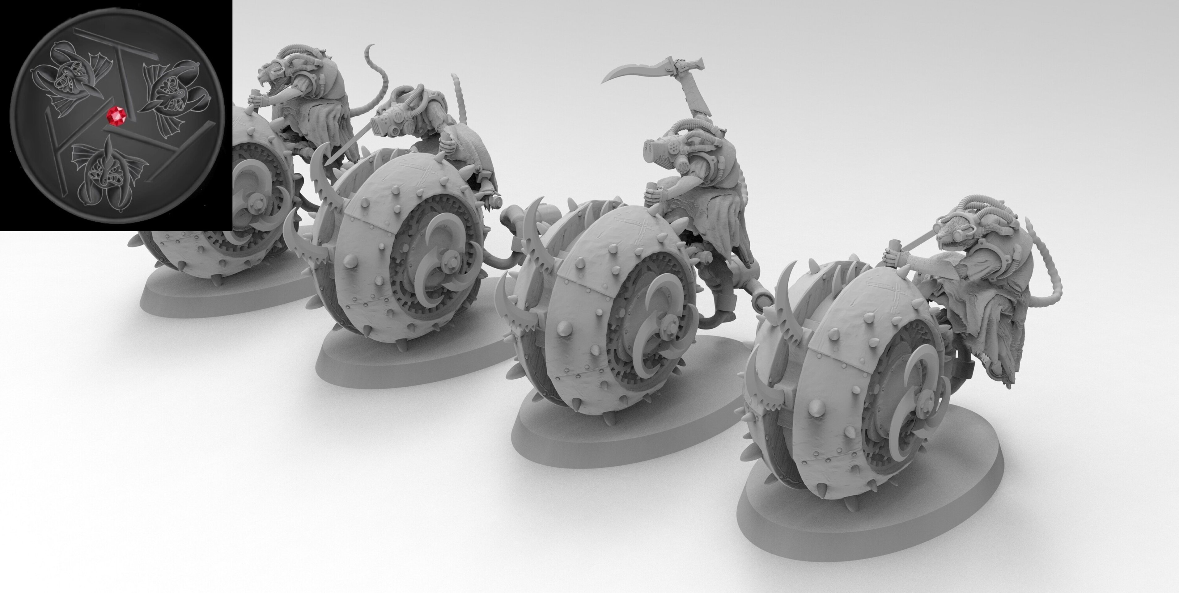 Doom Flayers (emang) skavens - wargames - resin miniatures - 28 mm - 2