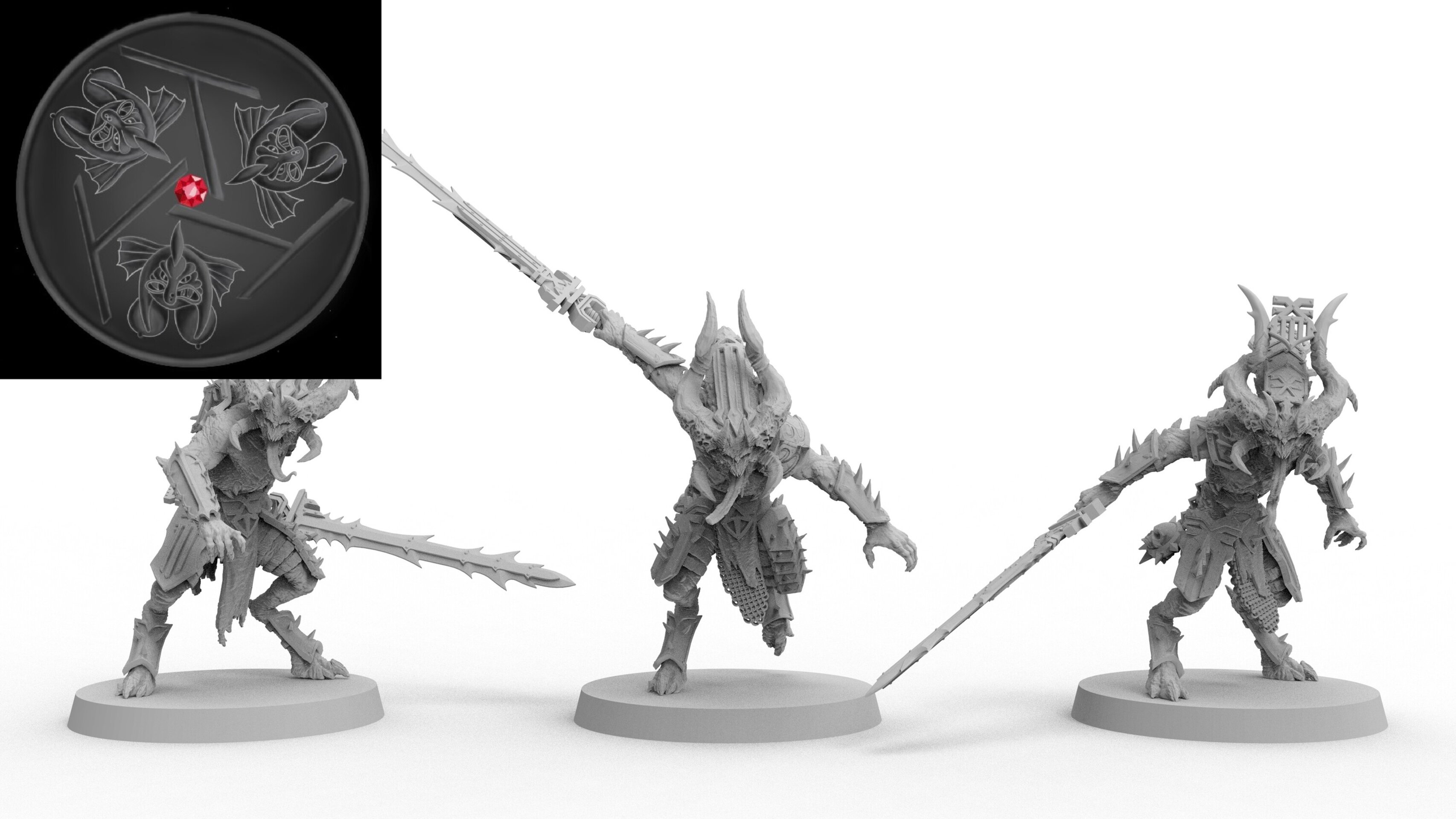 Blood God Herald on foot (emang) chaos daemons - resin miniatures - 28 mm - 3