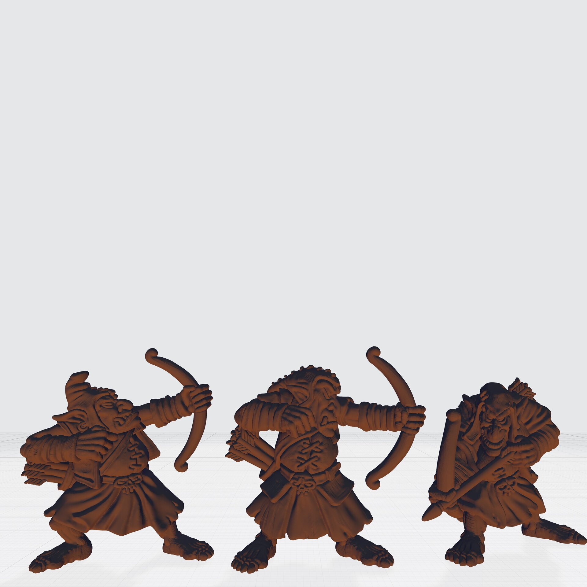 Hobgoblin Archers (fabelzel) chaos dwarfs oldhammer - resin miniatures - 28 mm - 2