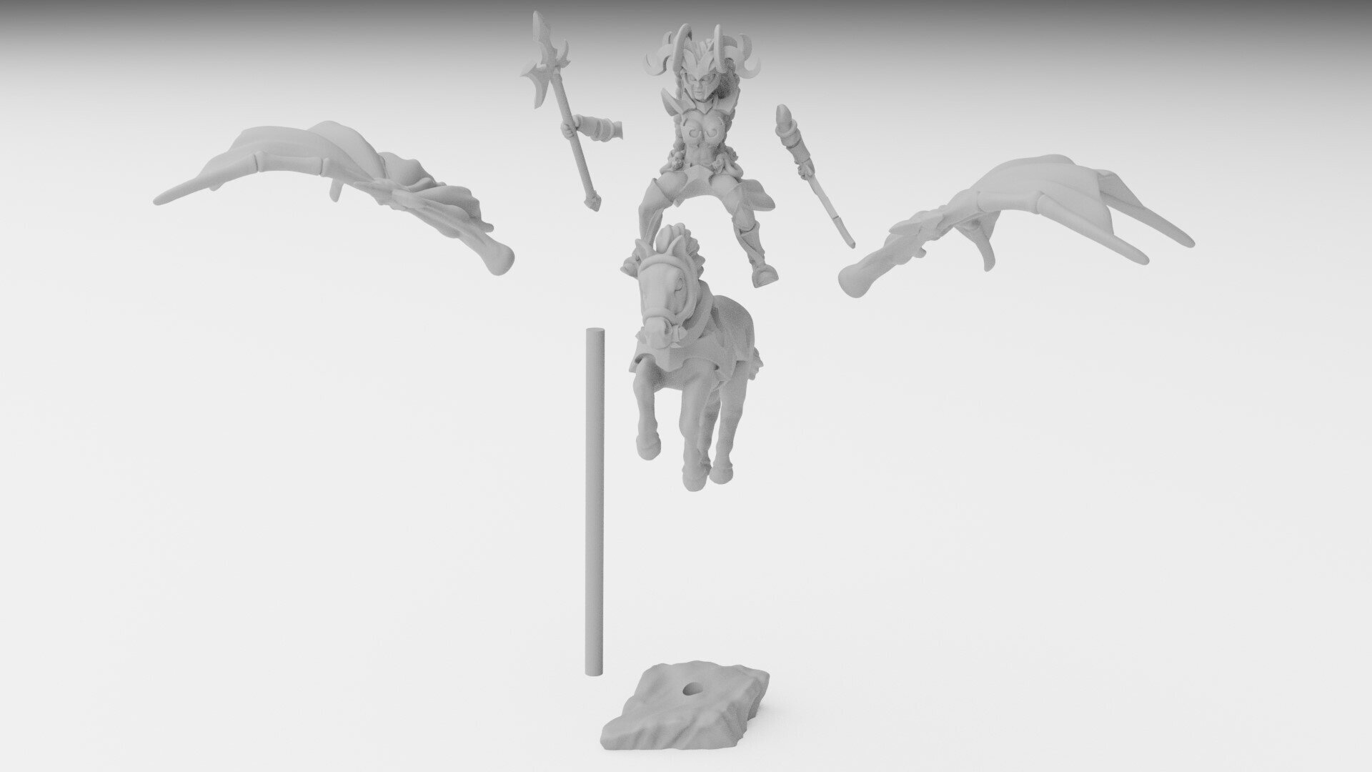 Sorceress Character (ilhadiel) dark elves - wargames - resin miniatures - 28 mm - 6