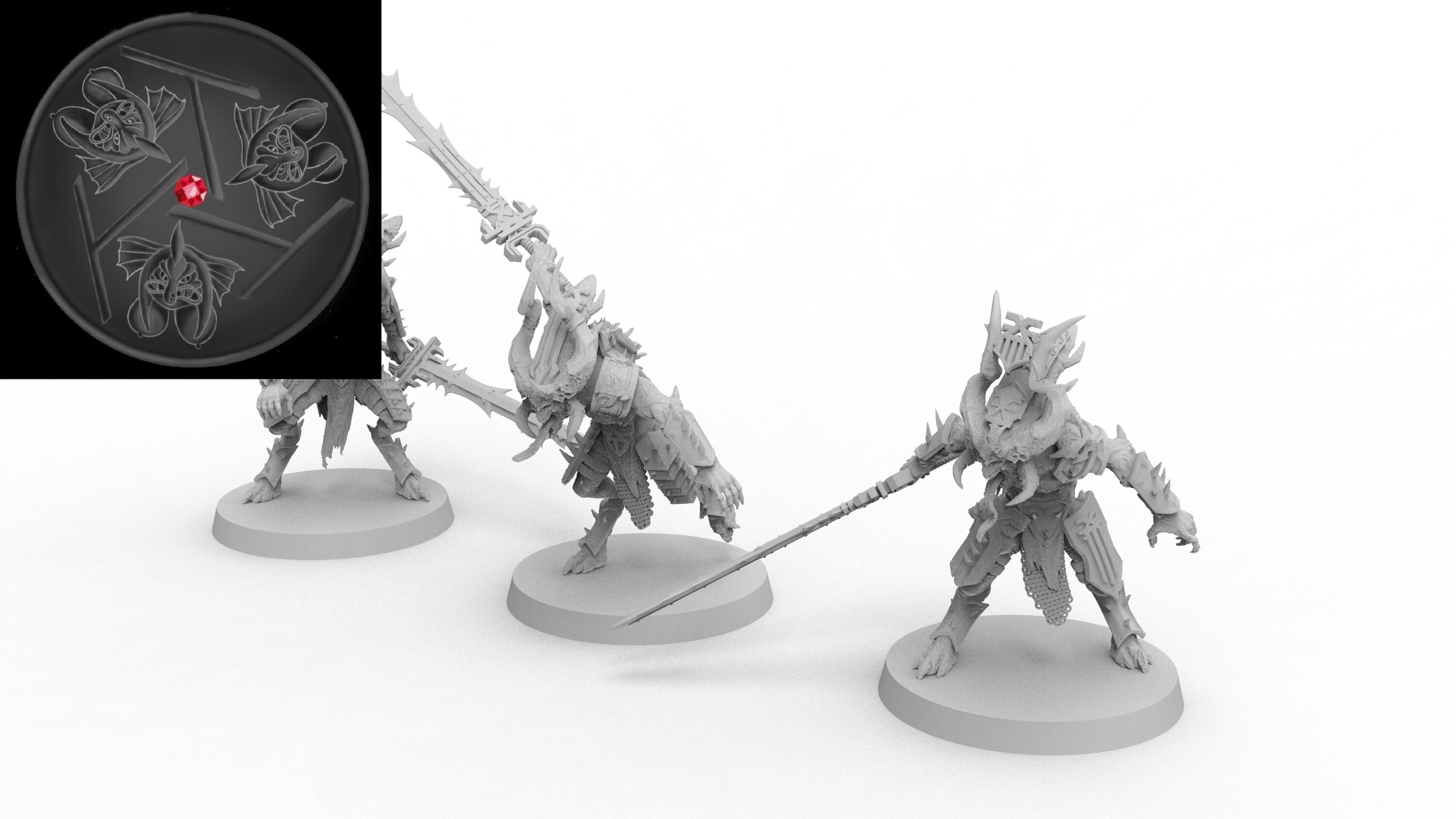 Blood God Herald on foot (emang) chaos daemons - resin miniatures - 28 mm - 2