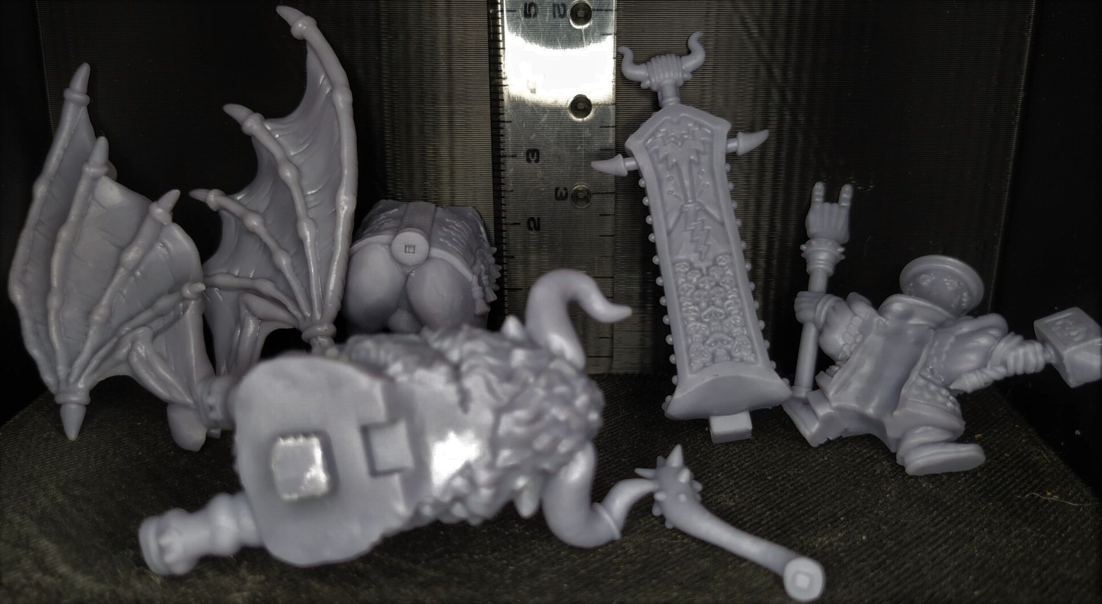 Sorcerer Prophet on Lammasu (fabelzel) chaos dwarfs oldhammer - 28 mm - 5