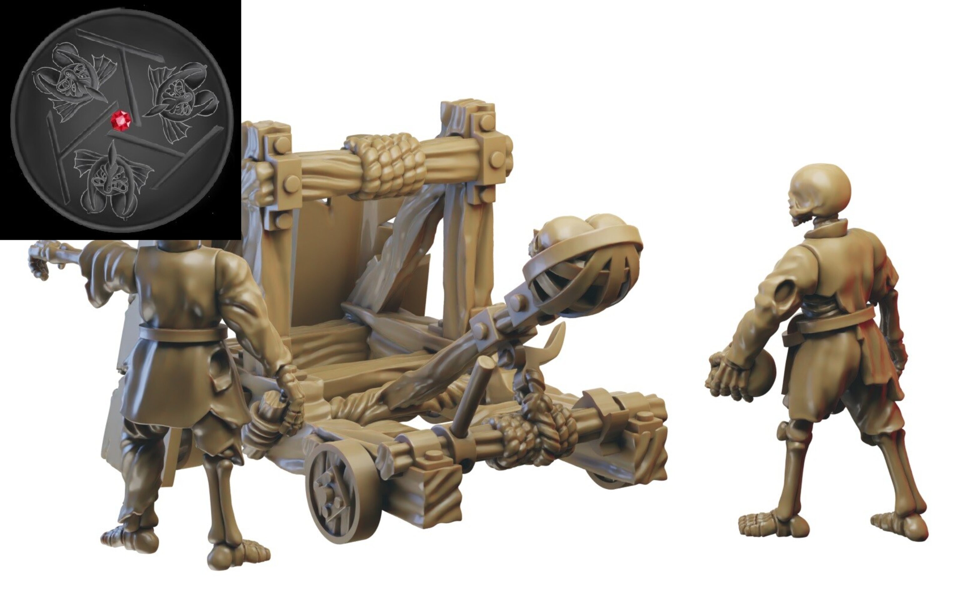 Vampiric artillery (ilhadiel) vampire counts - resin miniatures - 28 mm - 2