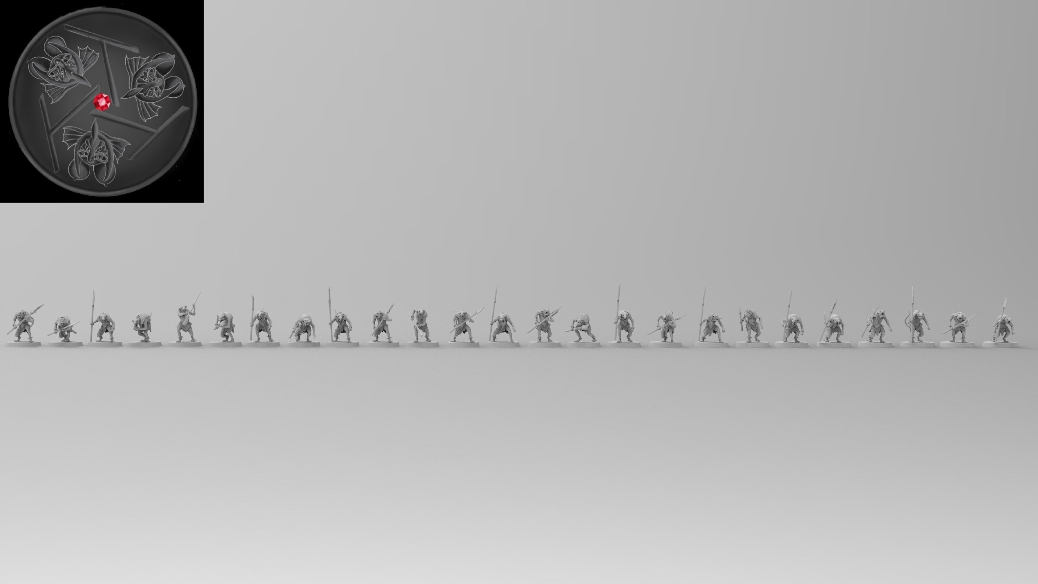 Skavenslaves (emang) skavens - wargames - resin miniatures - 28 mm - 3