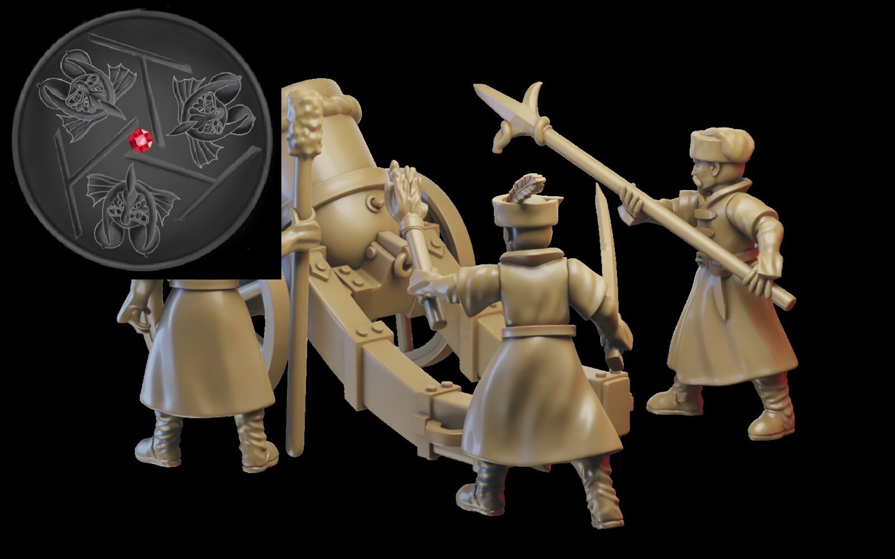 Mortar (ilhadiel) kislev - wargames - resin miniatures - 28 mm - 2