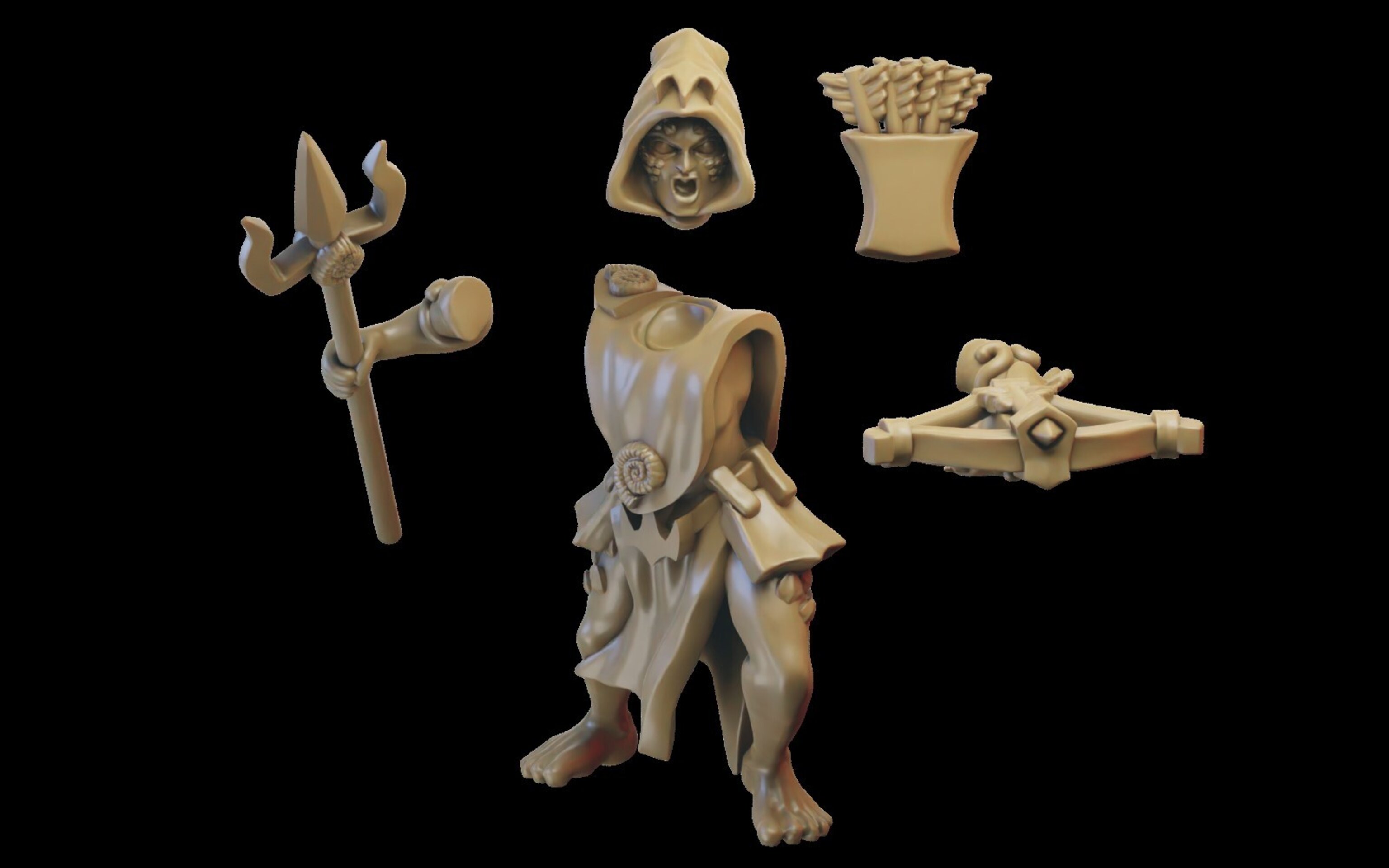 Hero on foot (ilhadiel) naiads - wargames - resin miniatures - 28 mm - 3