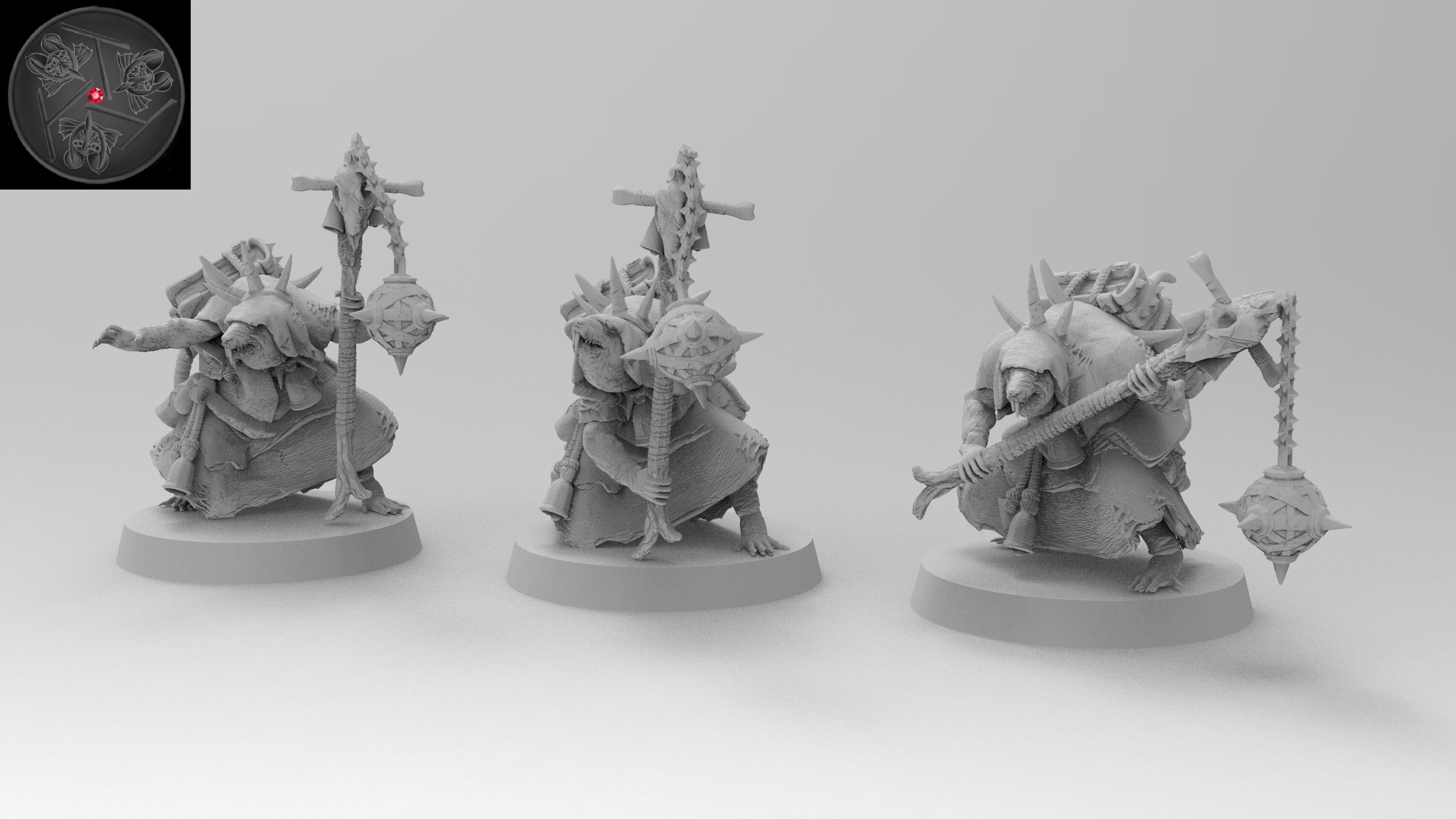 Plague Priest Character (emang) skavens - wargames - resin miniatures - 28 mm - 2