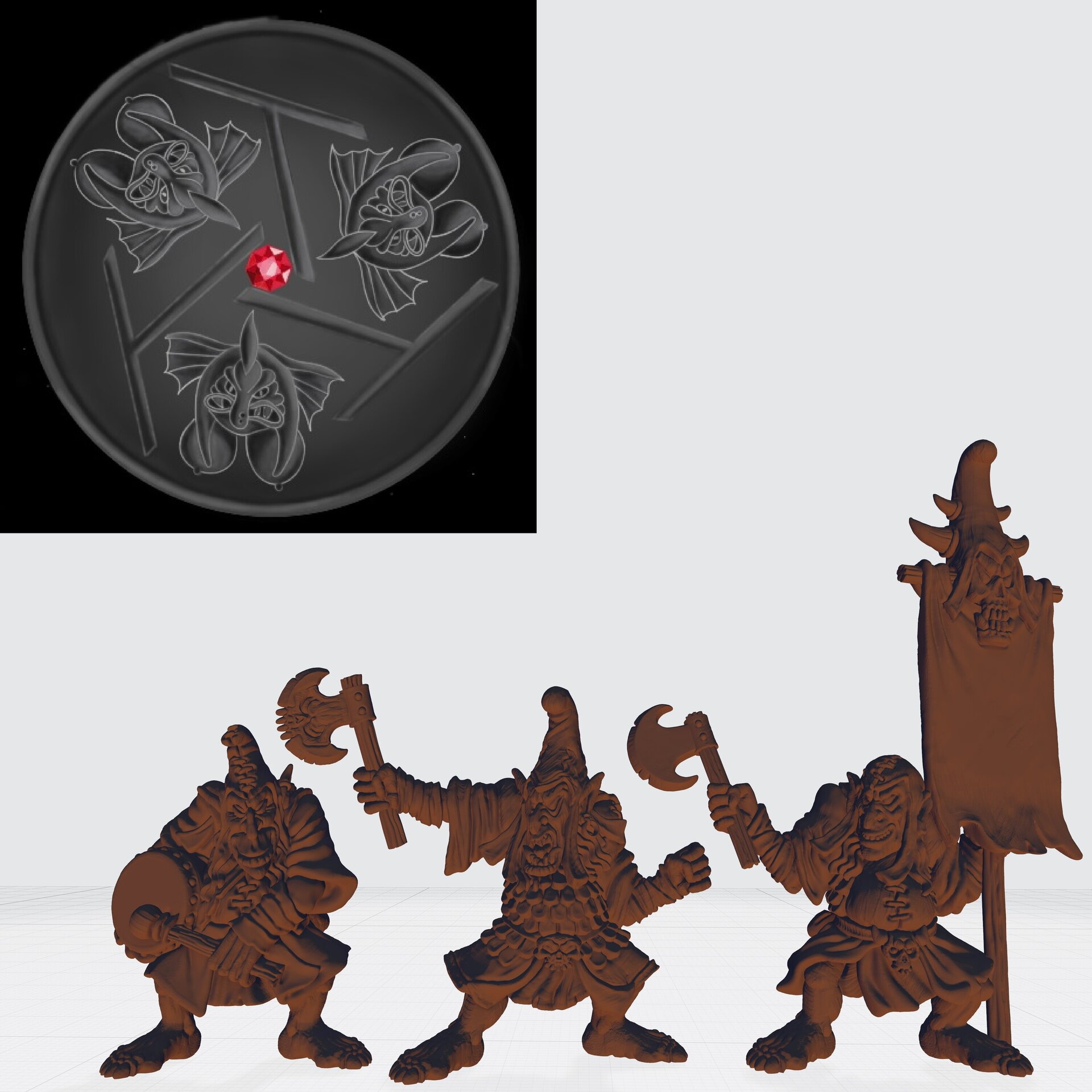 Command Group Hobgoblin (fabelzel) chaos dwarfs oldhammer - 28 mm - 1