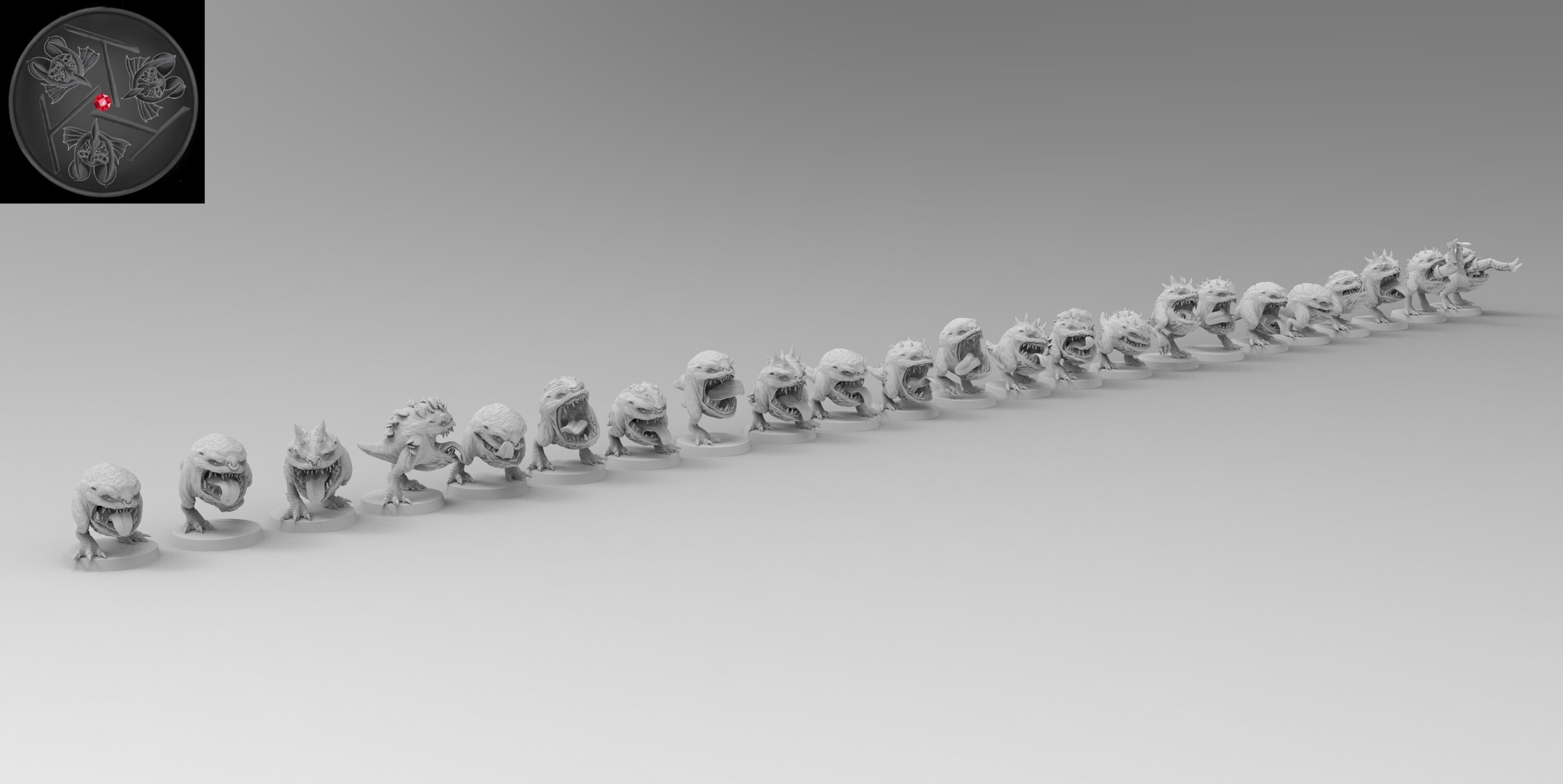 Squigs (emang) orcs & goblins - wargames - resin miniatures - 28 mm - 3