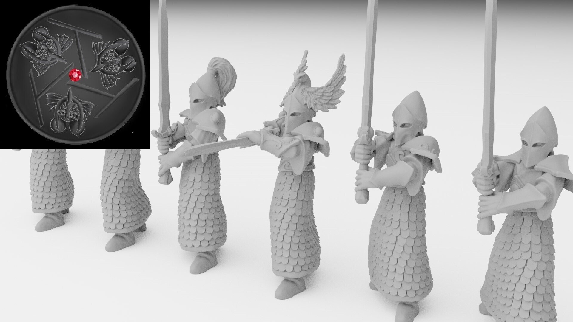 Swordmasters (ilhadiel) high elves - wargames - resin miniatures - 28 mm - 2