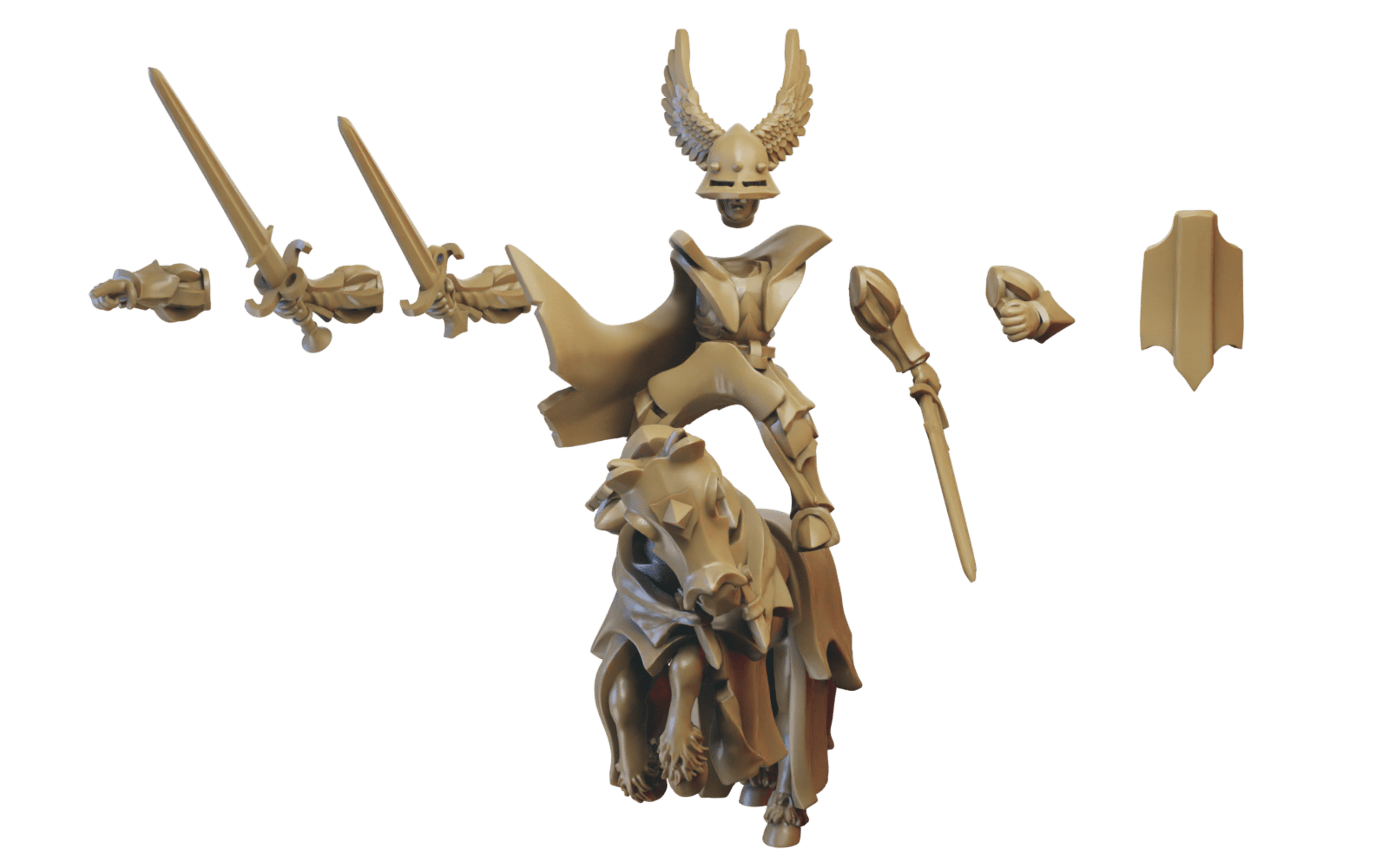 Vampire Count on horse (ilhadiel) vampire counts - resin miniatures - 28 mm - 3