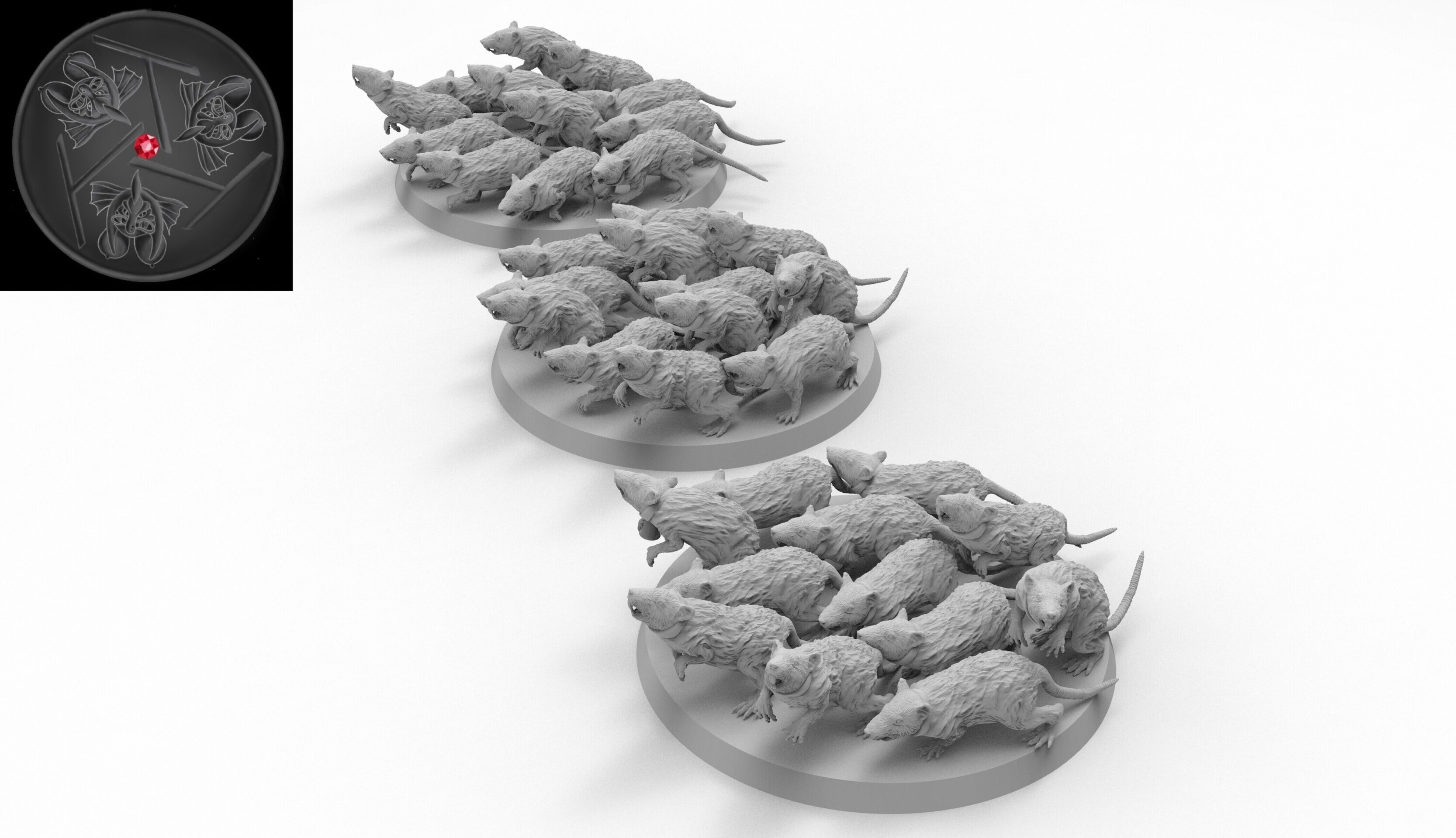 Rat Swarms (emang) skavens - wargames - resin miniatures - 28 mm - 3