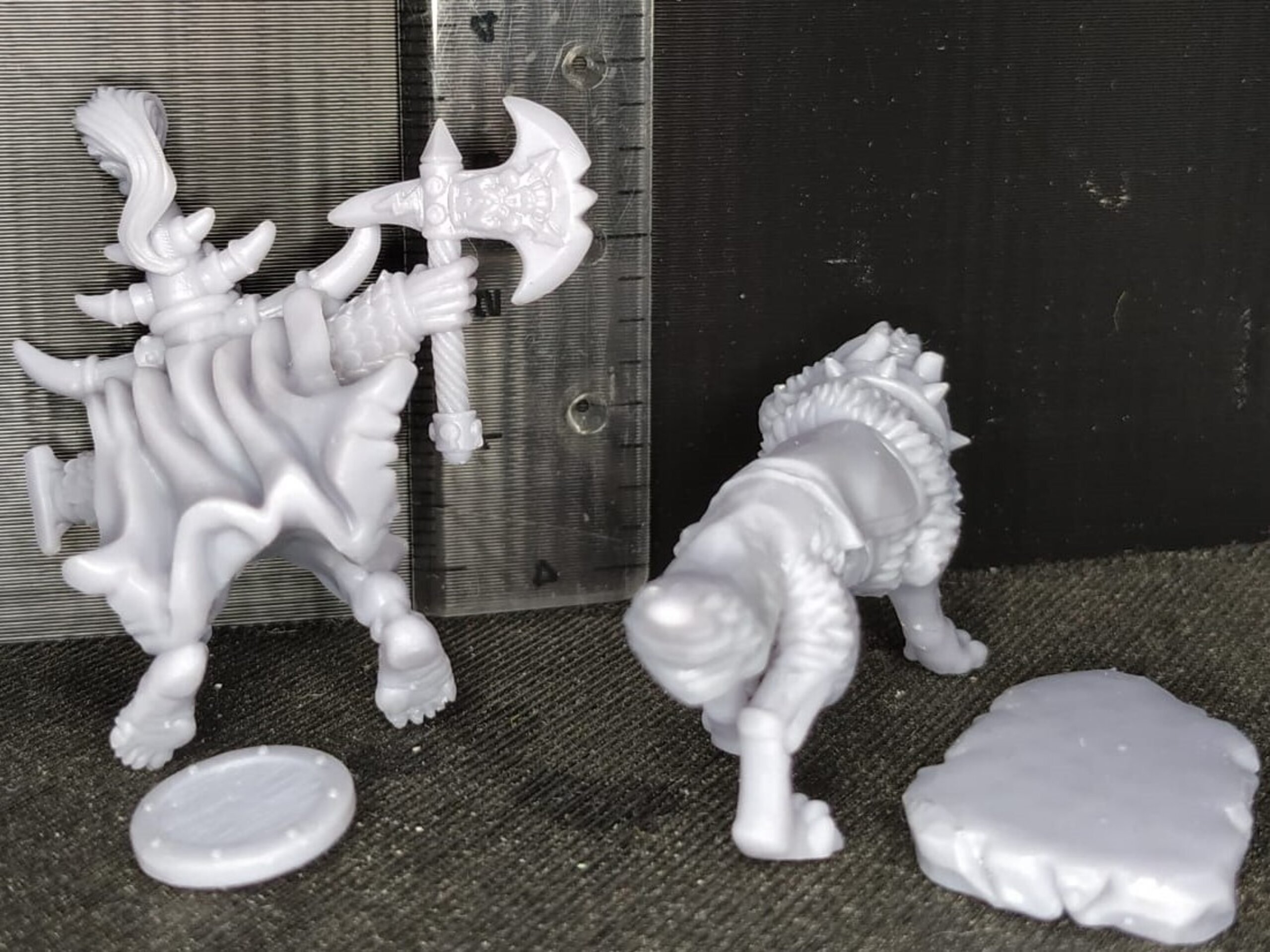 Hobgoblin Khan on Wolf (fabelzel) chaos dwarfs oldhammer - wargames - 28 mm - 6