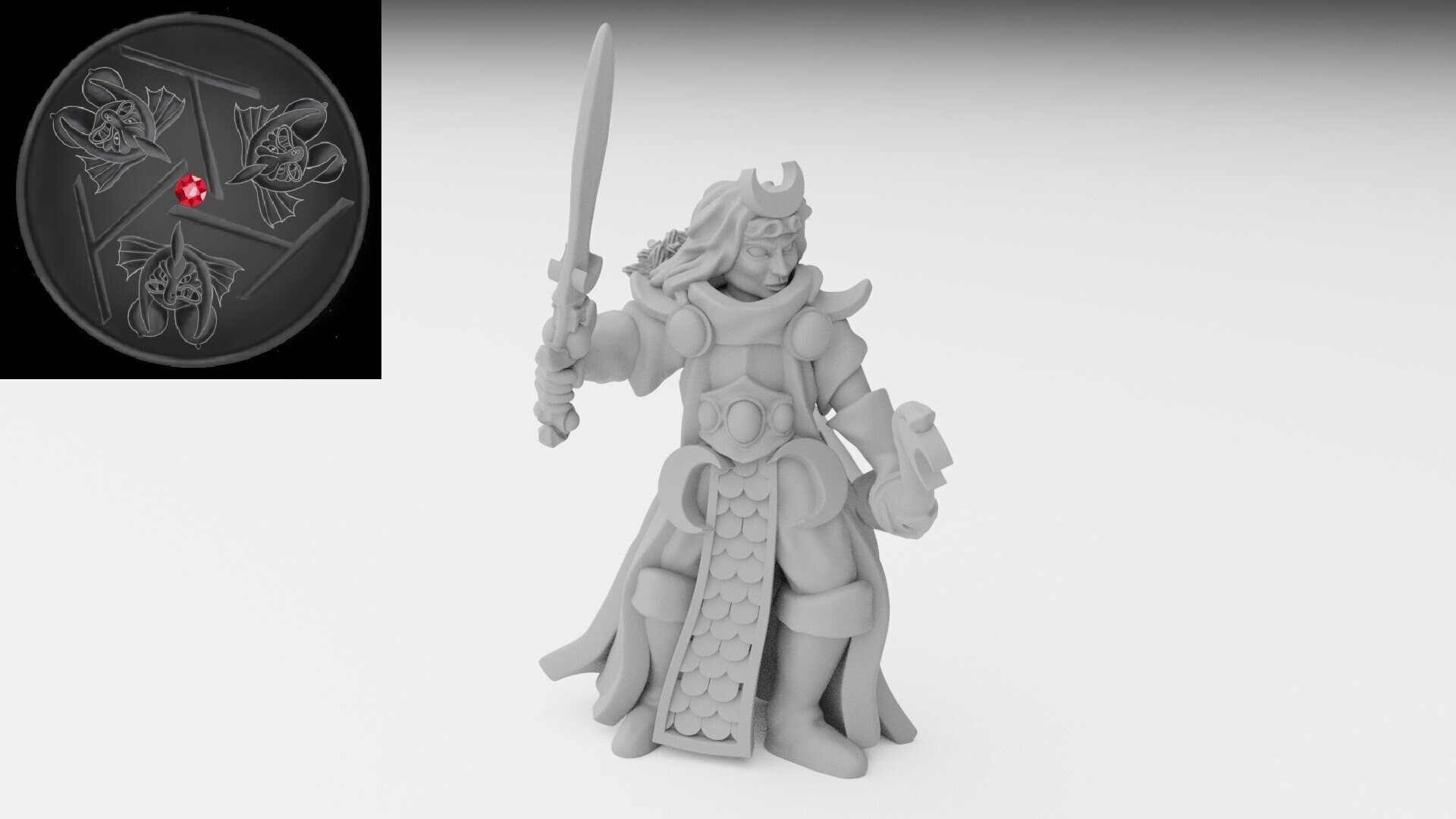 Shadow Warrior Character (ilhadiel) high elves - resin miniatures - 28 mm - 2