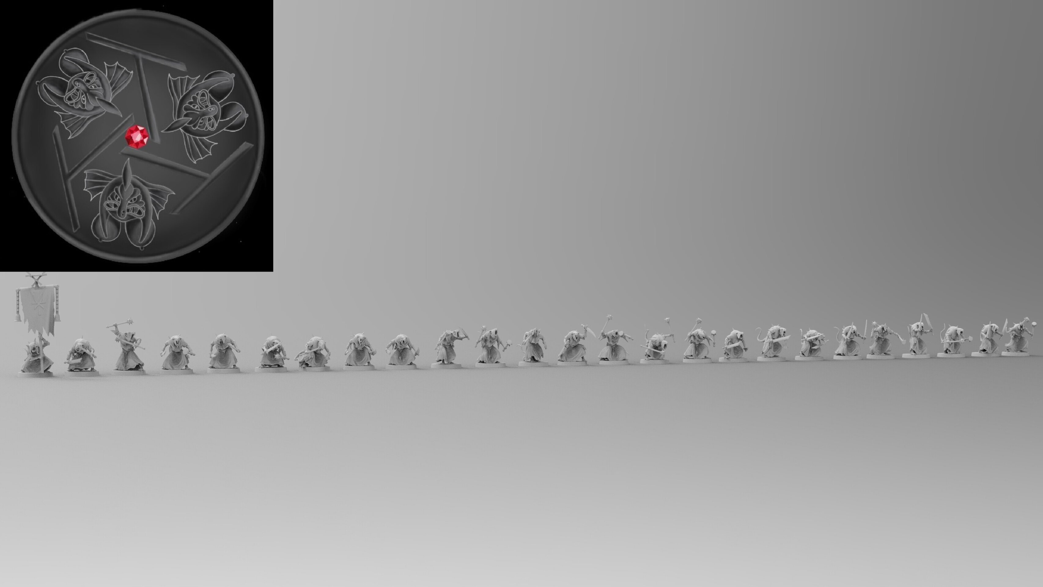 Plague Monks (emang) skavens - wargames - resin miniatures - 28 mm - 2