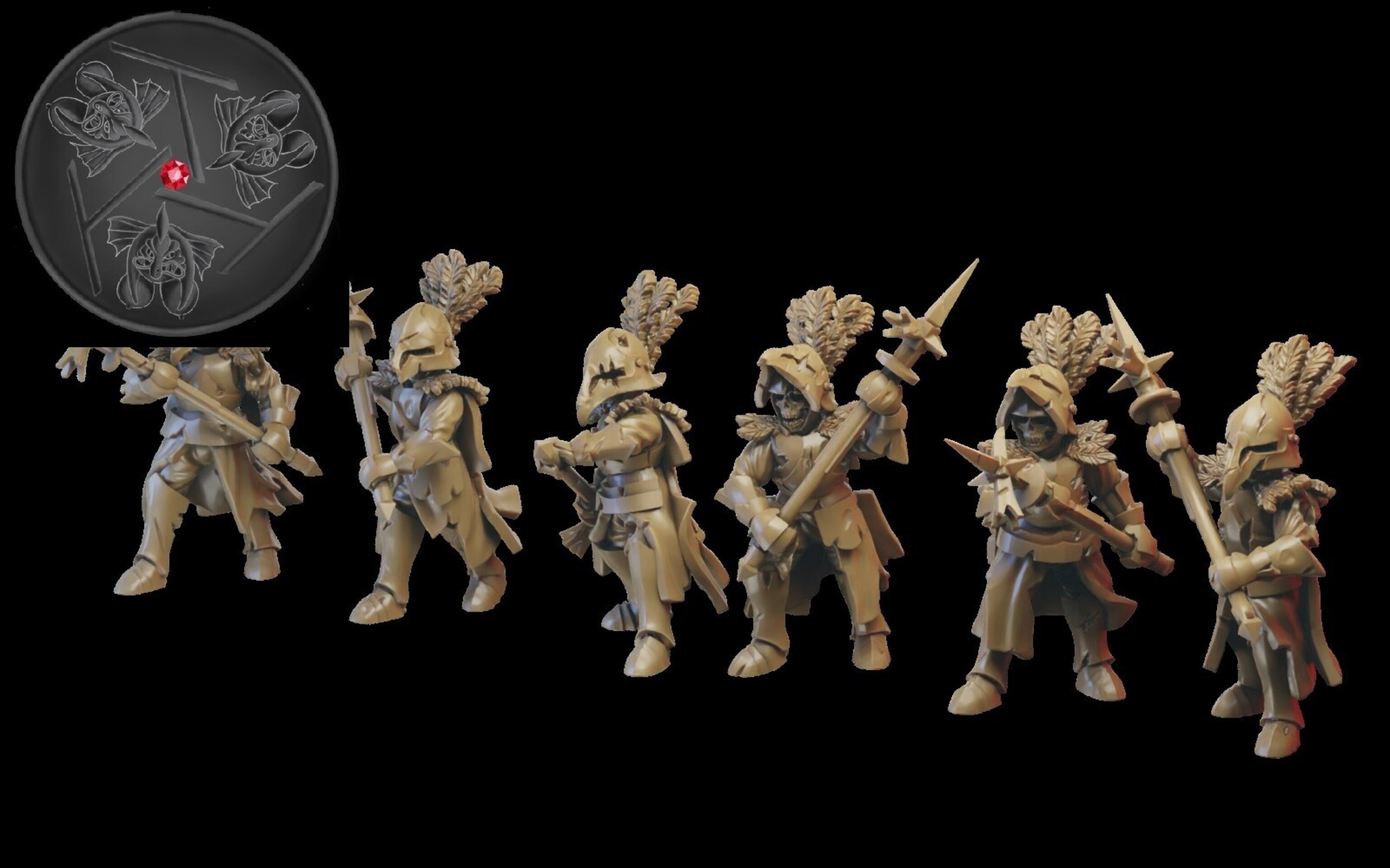 Grave Guards (ilhadiel) vampire counts - wargames - resin miniatures - 28 mm - 2