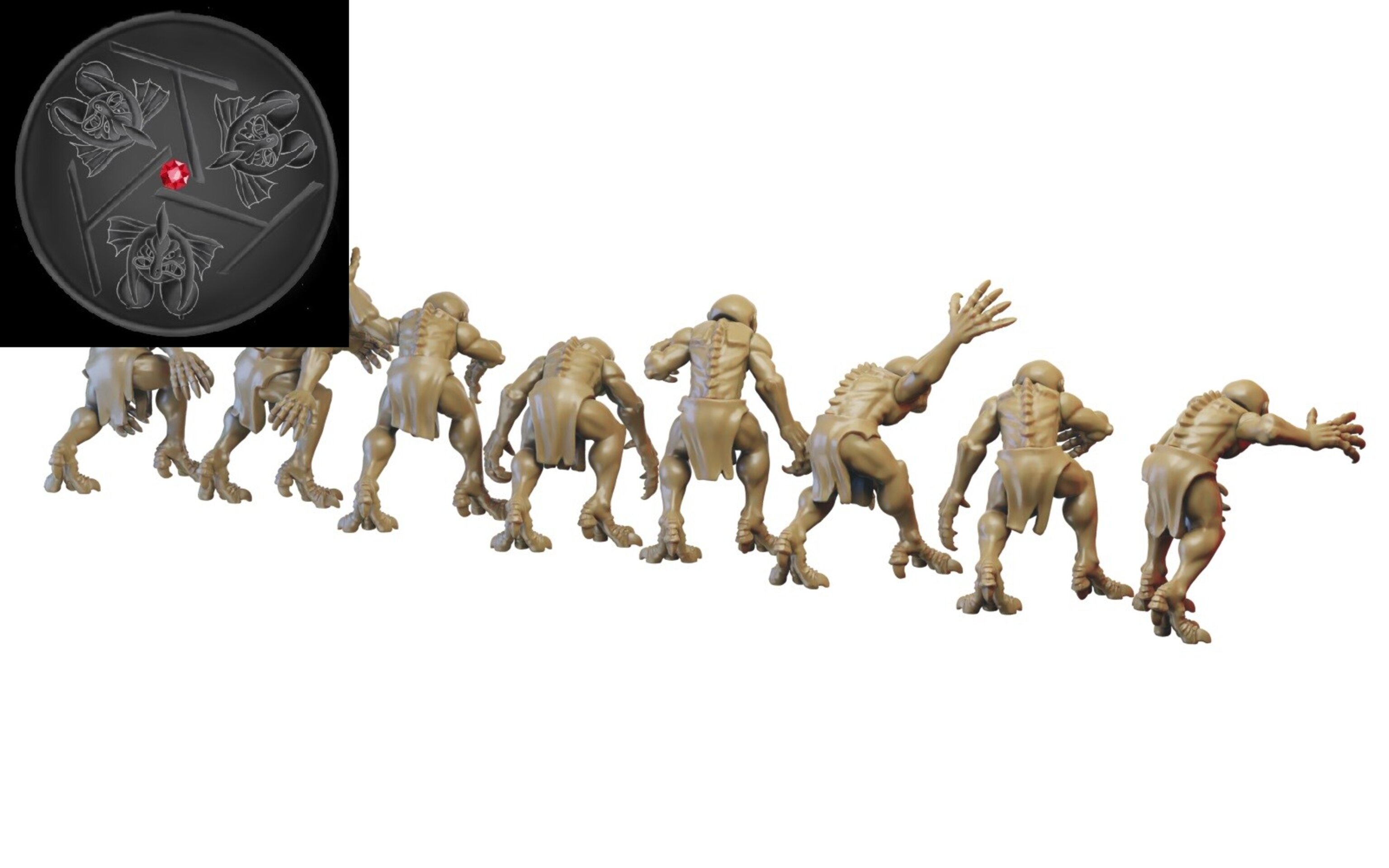 Crypt Ghouls (ilhadiel) vampire counts - wargames - resin miniatures - 28 mm - 3