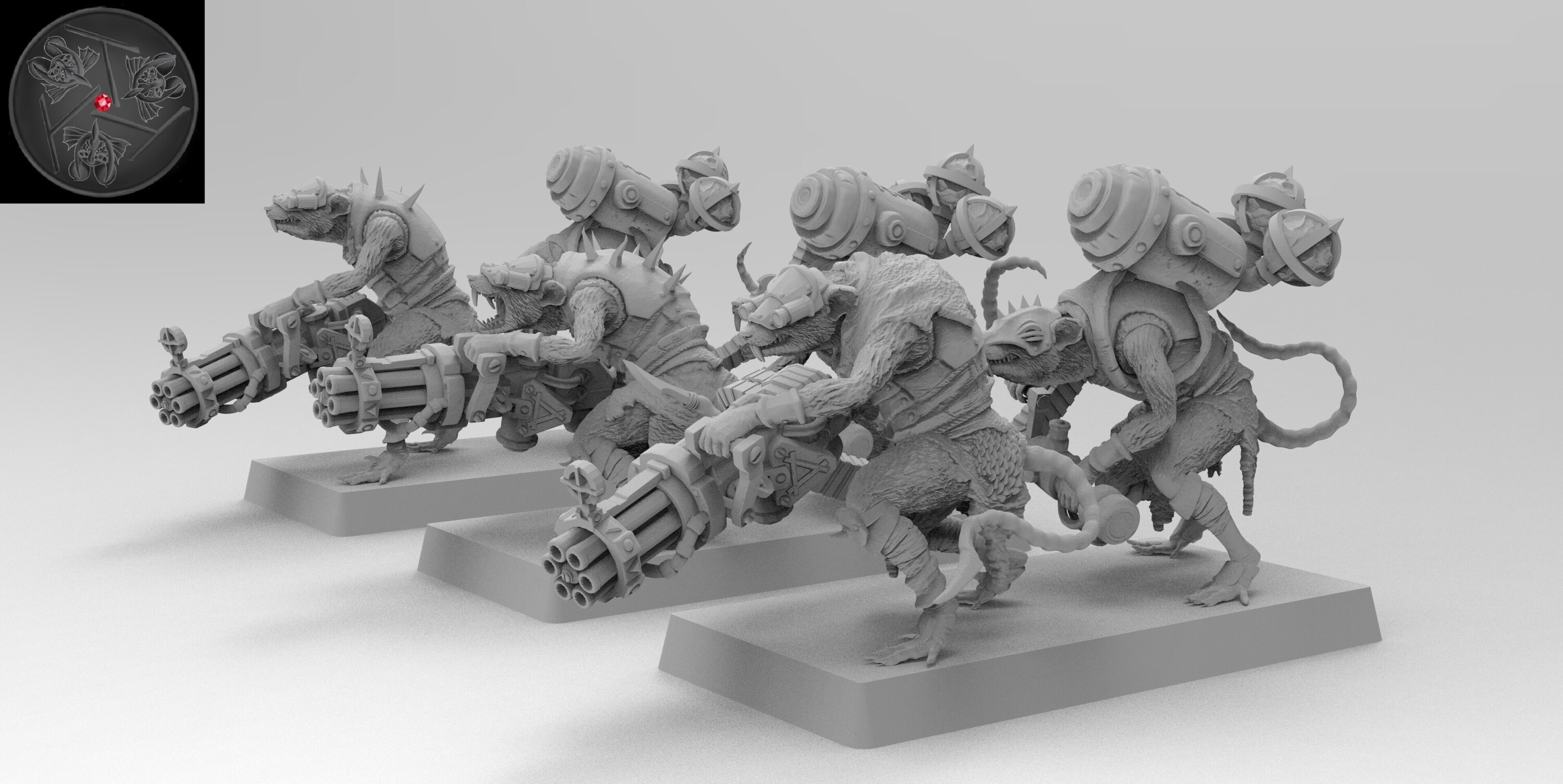 Ratling Guns (emang) skavens - wargames - resin miniatures - 28 mm - 2