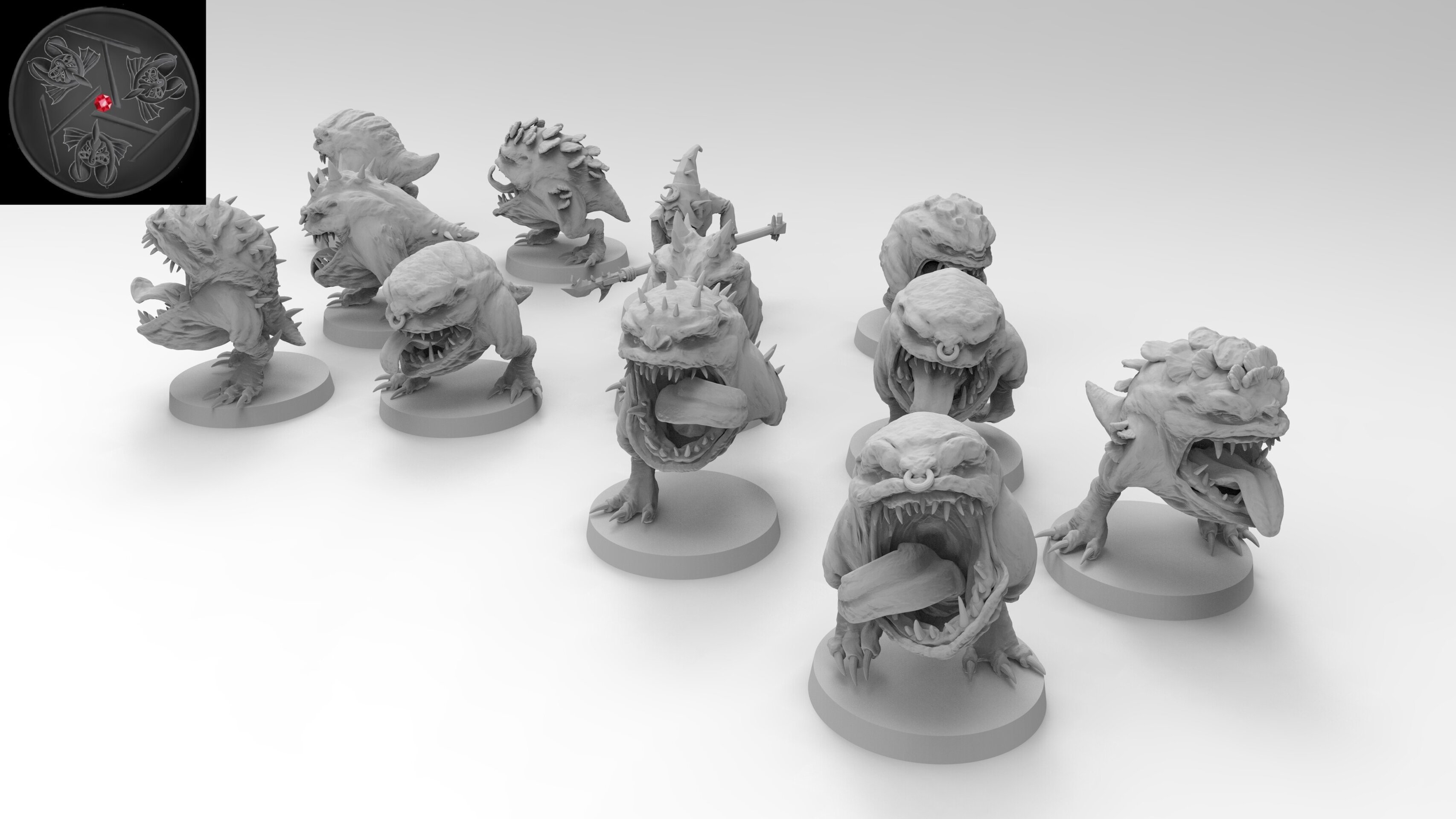 Squigs (emang) orcs & goblins - wargames - resin miniatures - 28 mm - 2