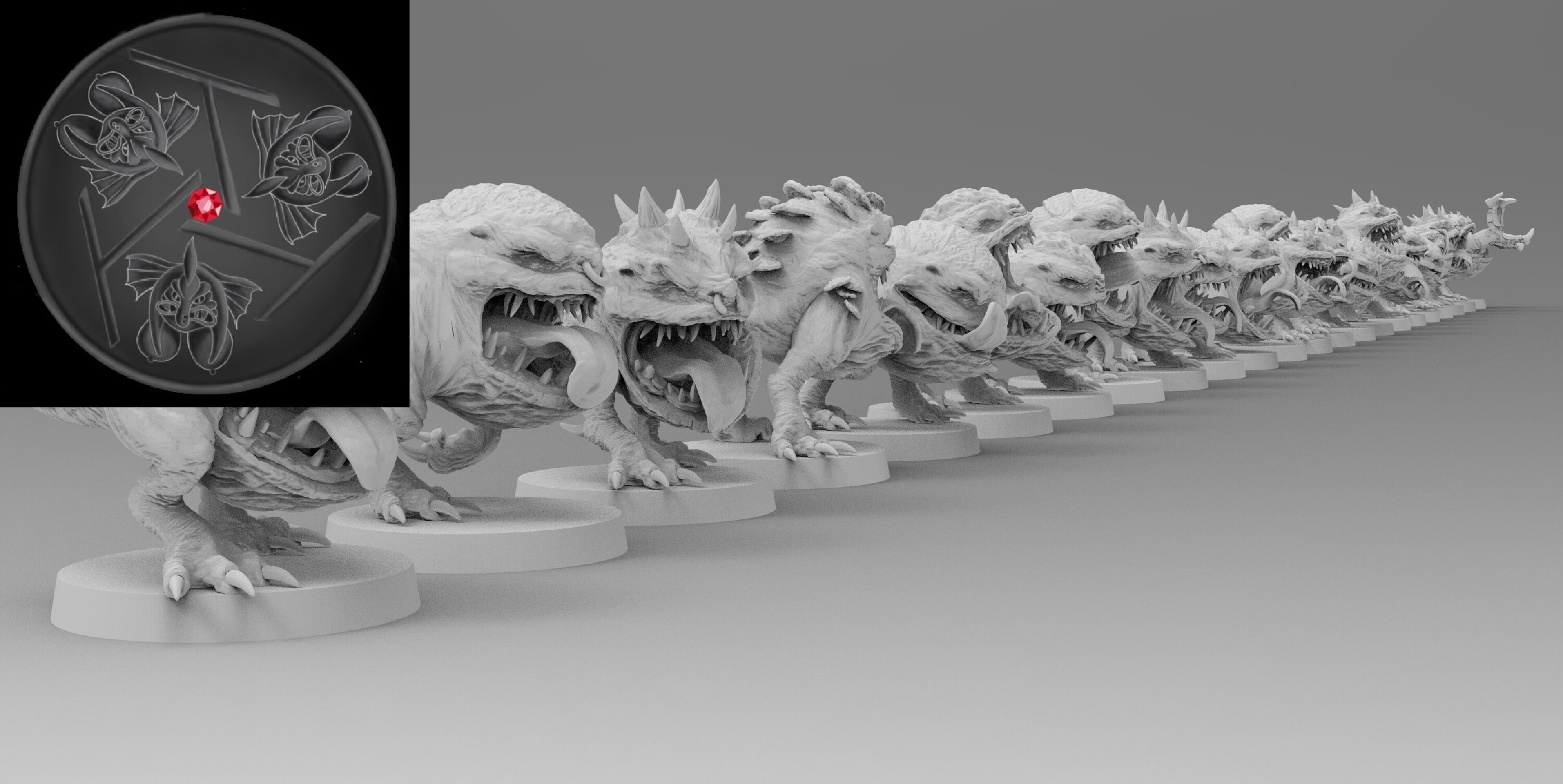 Squigs (emang) orcs & goblins - wargames - resin miniatures - 28 mm - 5