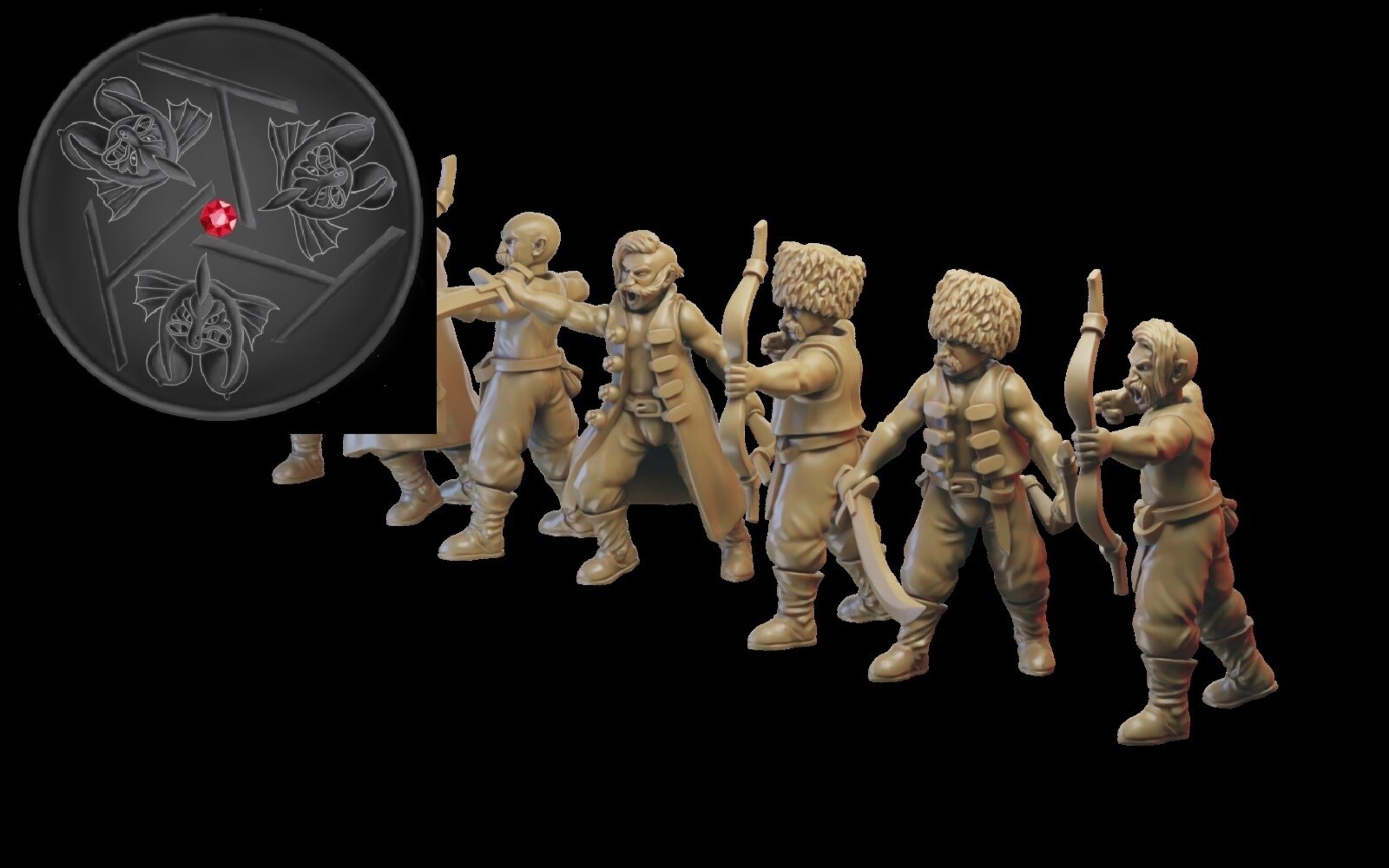 Kossars (ilhadiel) kislev - wargames - resin miniatures - 28 mm - 5