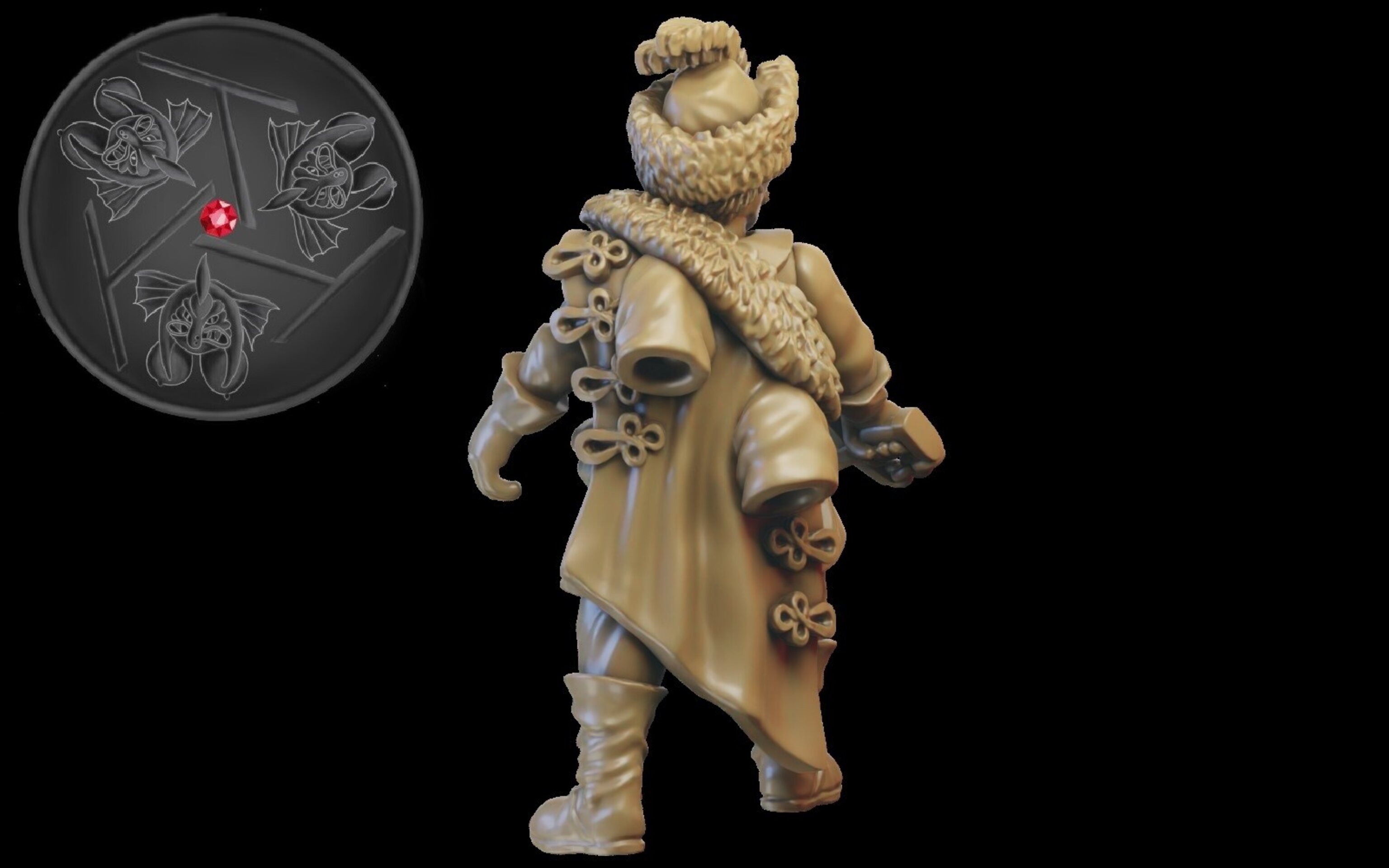 Boyar on foot (ilhadiel) kislev - wargames - resin miniatures - 28 mm - 3