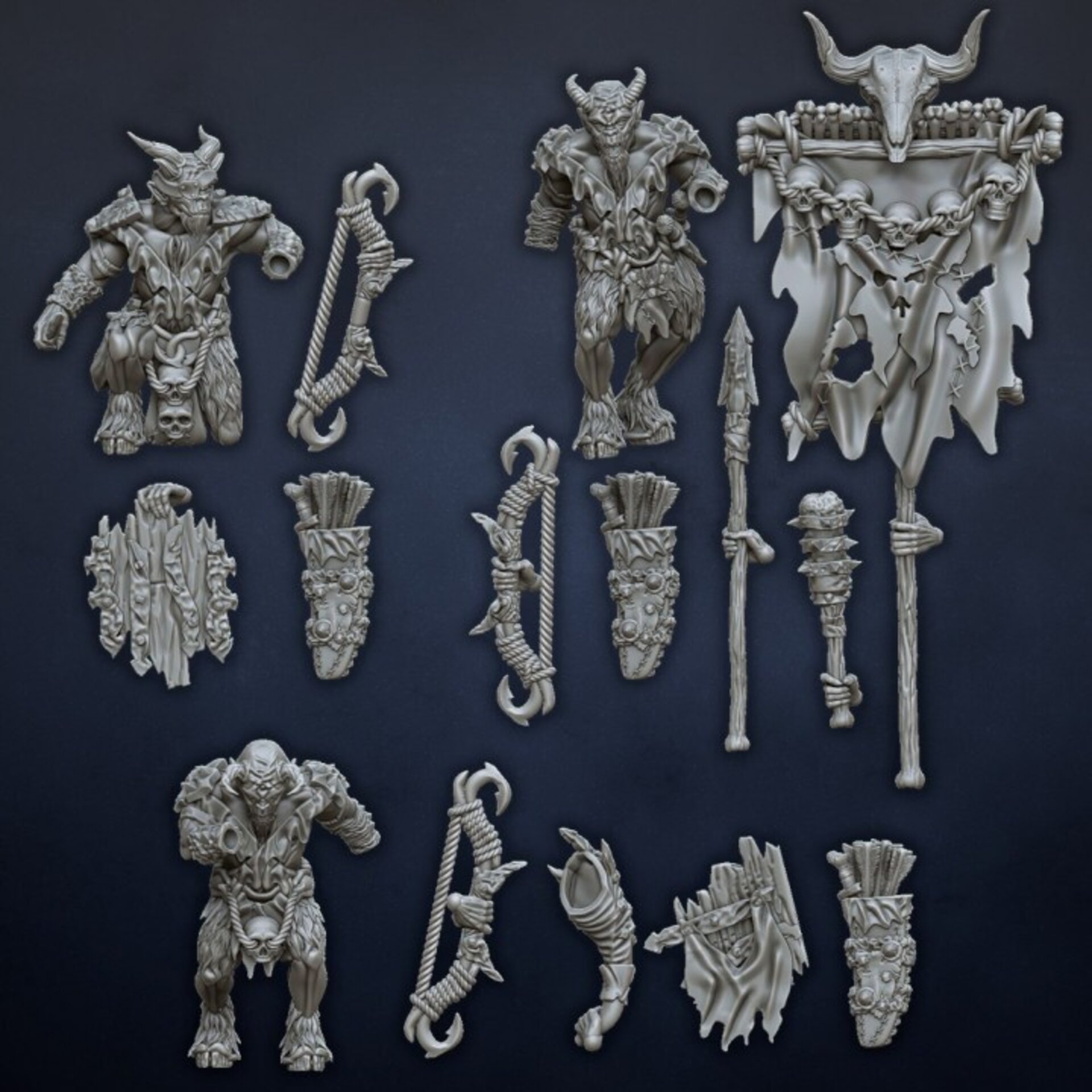 Ungor Raiders (dragons lake) beastmen - wargames - resin miniatures - 28 mm - 7