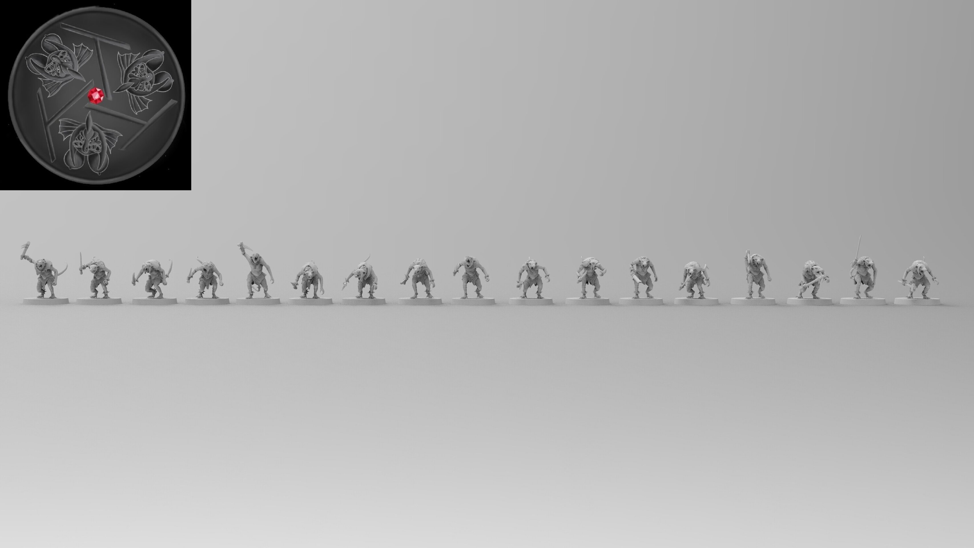 Skavenslaves (emang) skavens - wargames - resin miniatures - 28 mm - 8