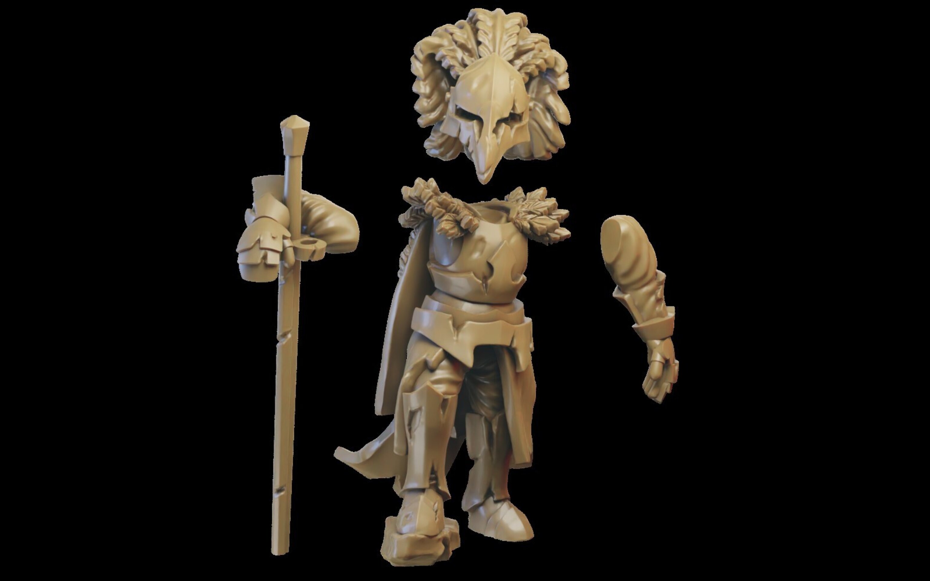 Wight King on foot (ilhadiel) vampire counts - wargames - resin miniatures 28 mm - 6