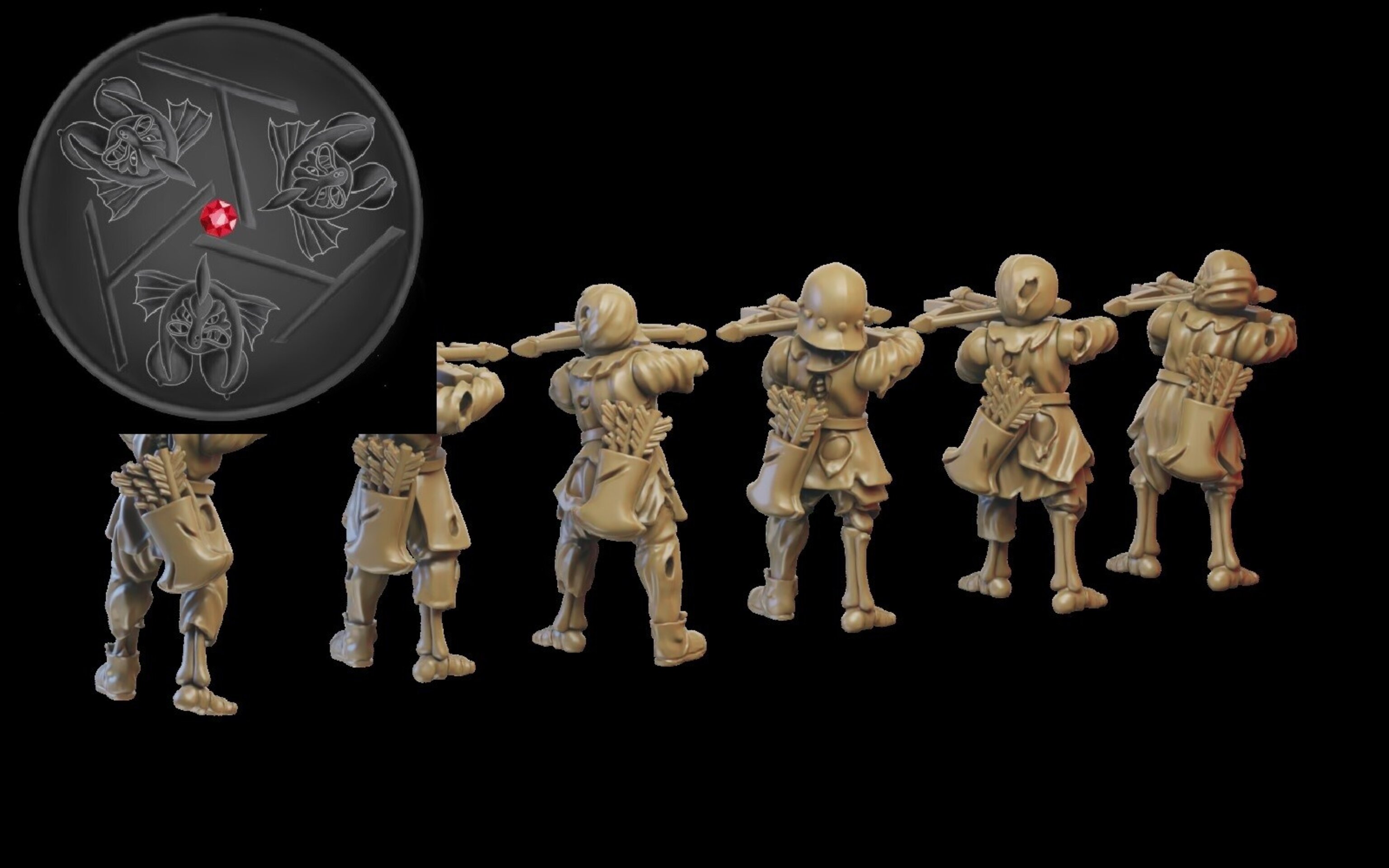 Skeleton Archers (ilhadiel) vampire counts - resin miniatures - 28 mm - 3