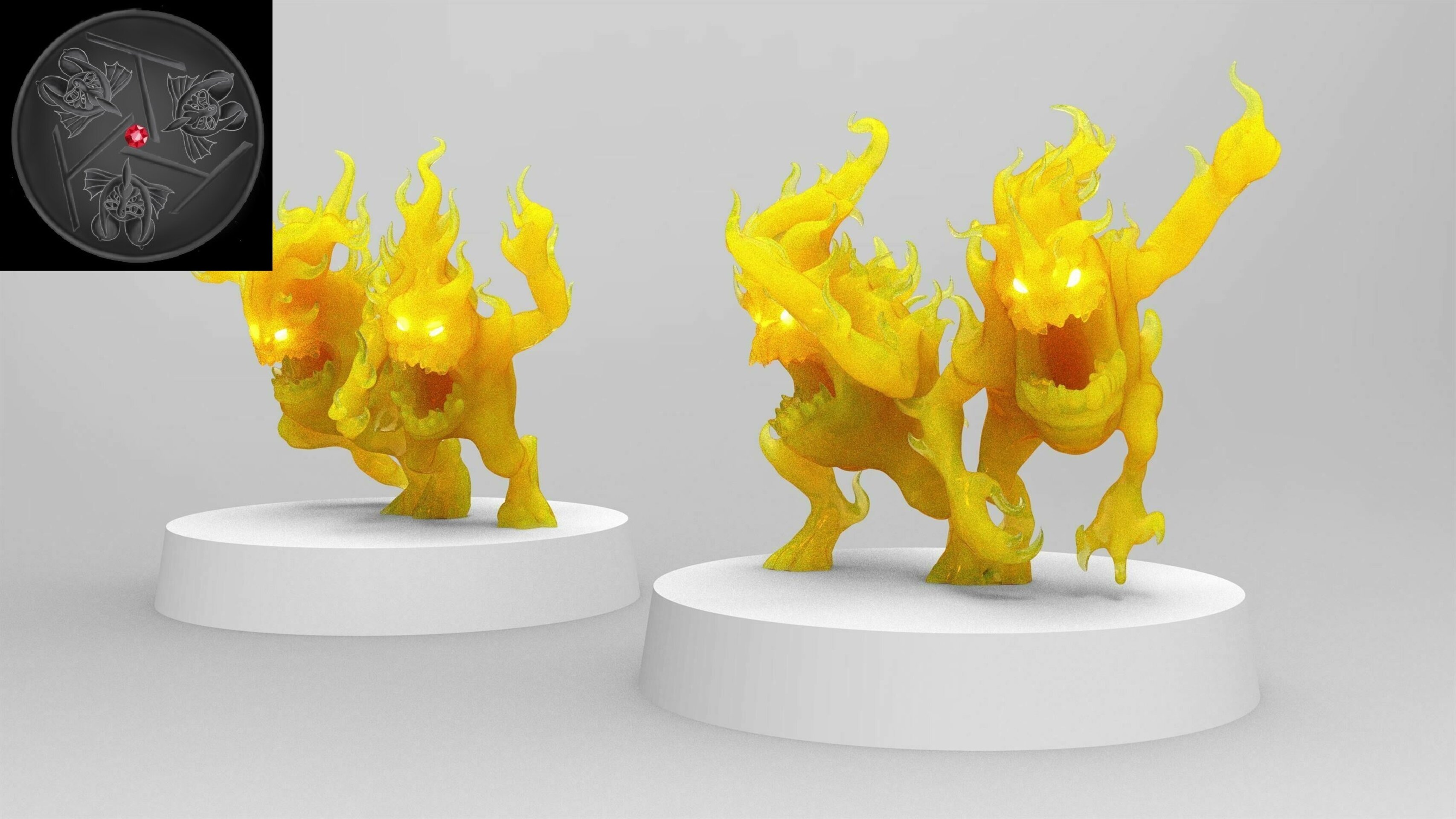 Brimstones (emang) chaos daemons - wargames - resin miniatures - 28 mm - 3