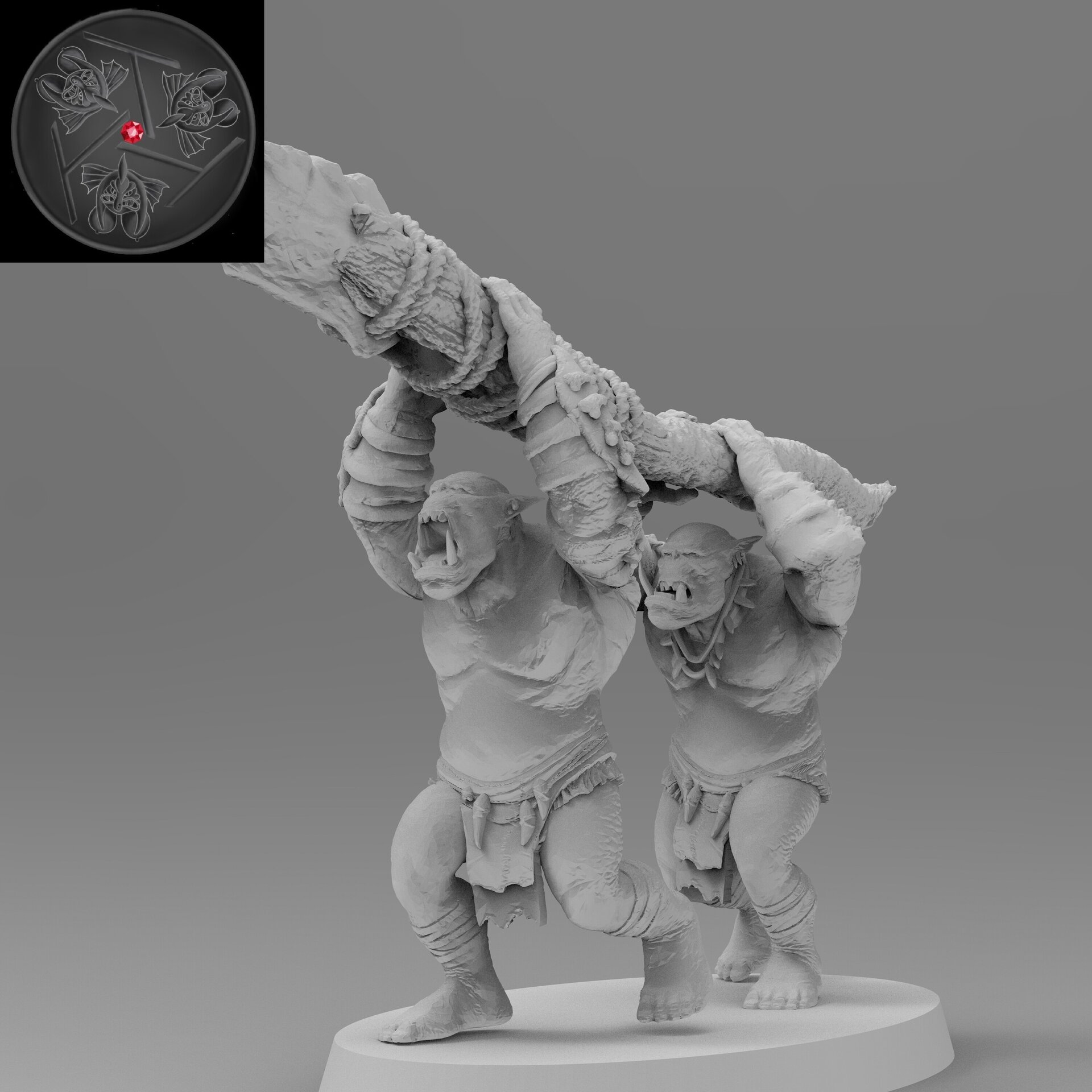 Big Stabba (emang) orcs & goblins - wargames - resin miniatures - 28 mm - 4