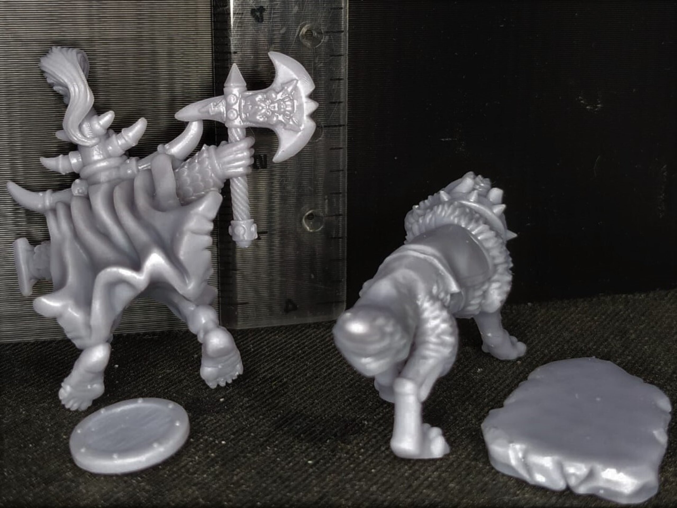 Hobgoblin Khan on Wolf (fabelzel) chaos dwarfs oldhammer - wargames - 28 mm - 5