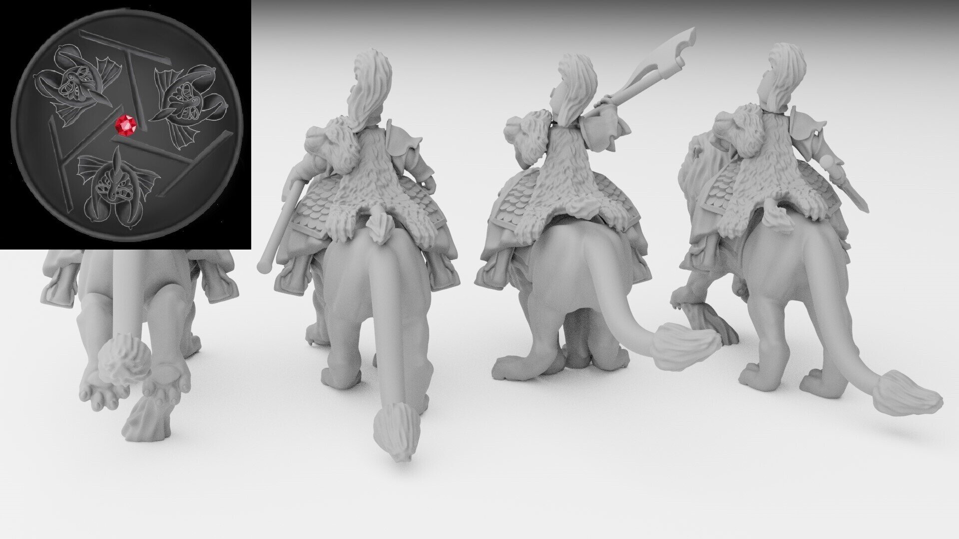 Lion Riders (ilhadiel) high elves - wargames - resin miniatures - 28 mm - 2