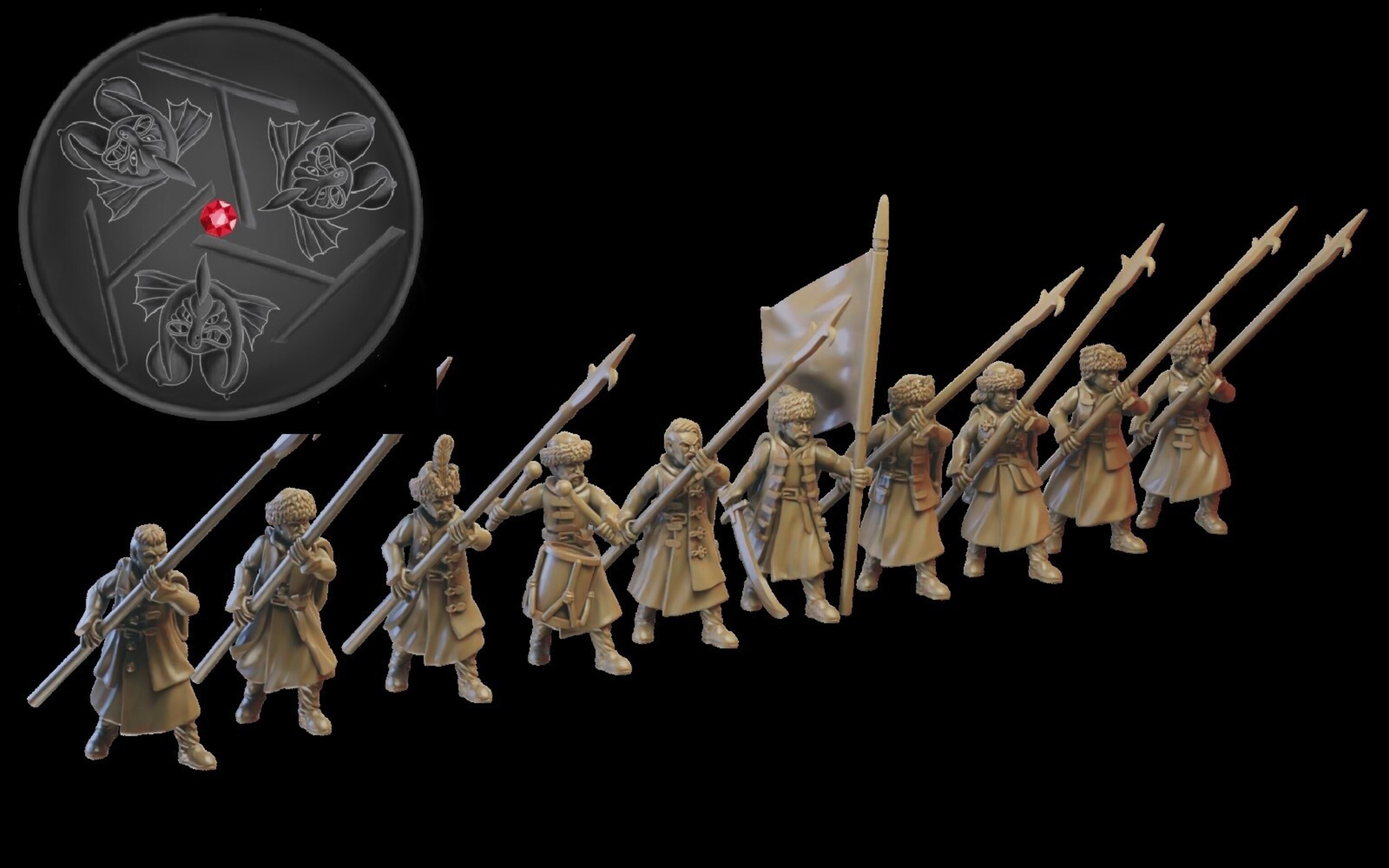 Kislev Warriors (ilhadiel) kislev - wargames - resin miniatures - 28 mm - 1