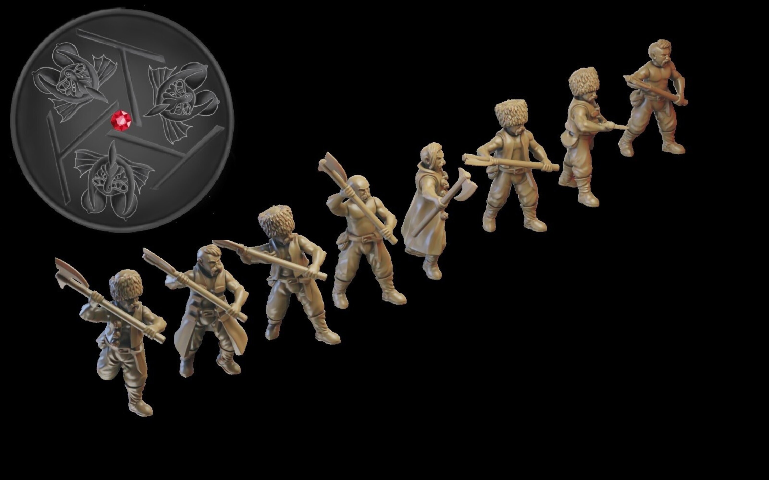 Kossars (ilhadiel) kislev - wargames - resin miniatures - 28 mm - 3