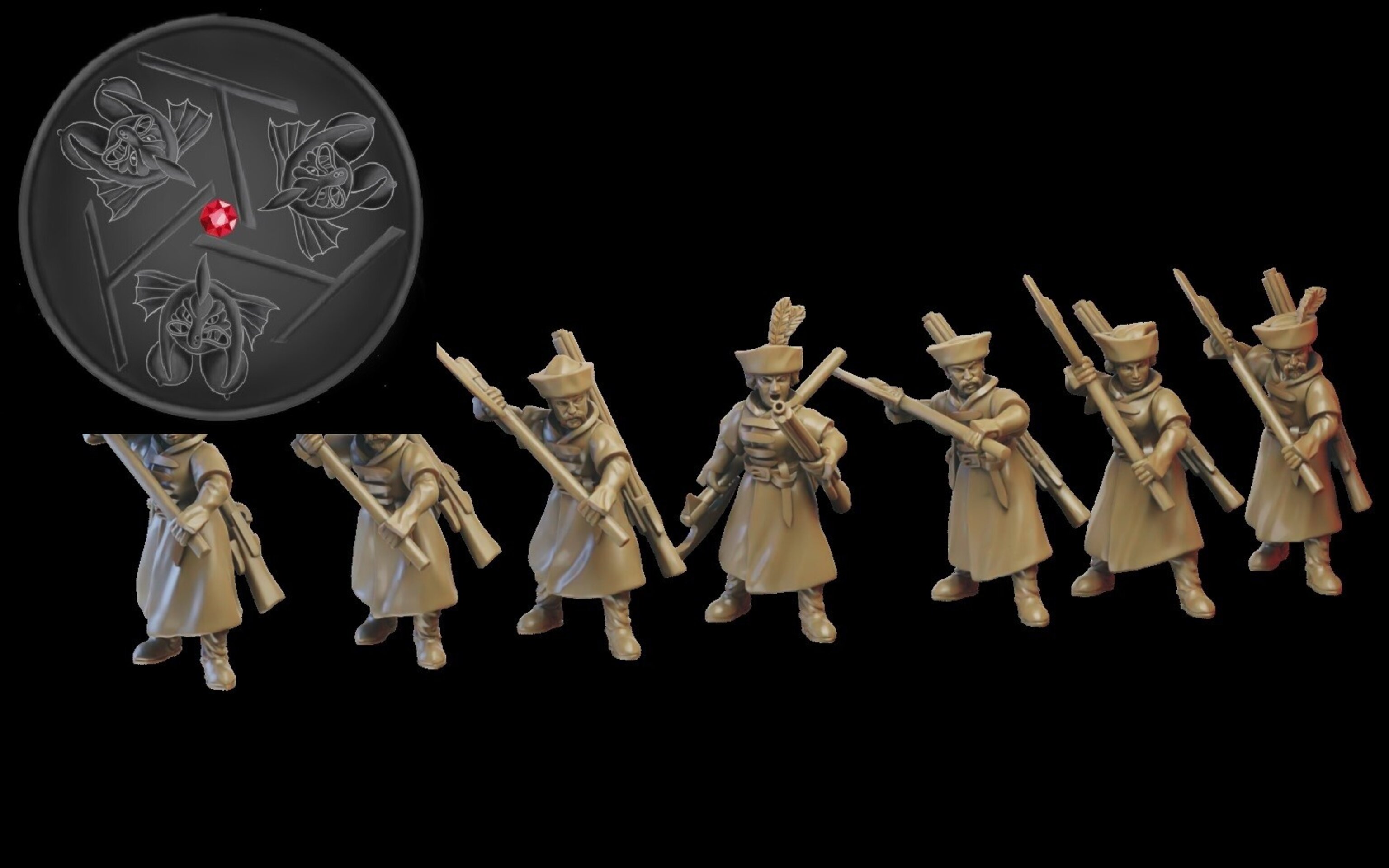 Streltsis (ilhadiel) kislev - wargames - resin miniatures - 28 mm - 4