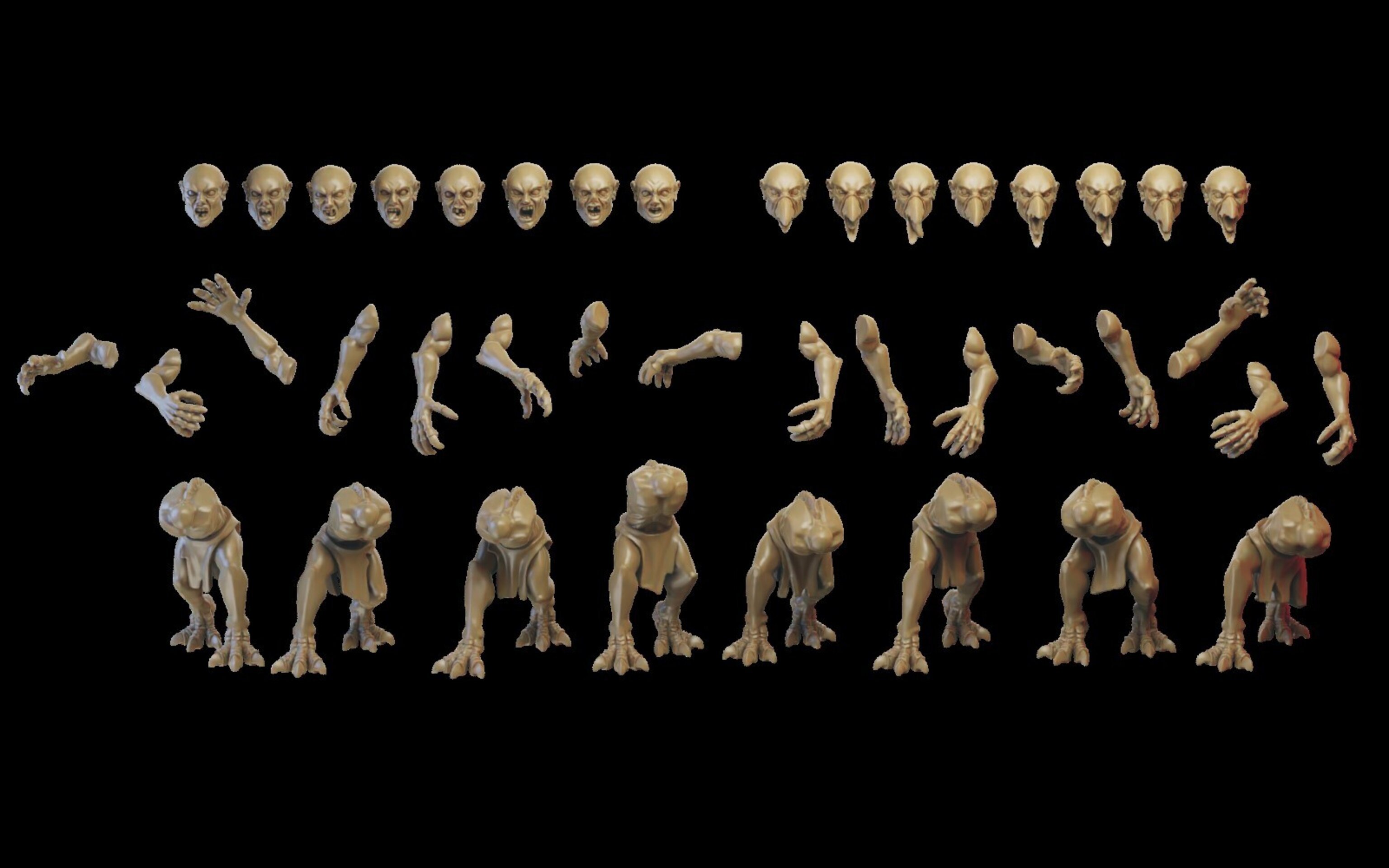 Crypt Ghouls (ilhadiel) vampire counts - wargames - resin miniatures - 28 mm - 4