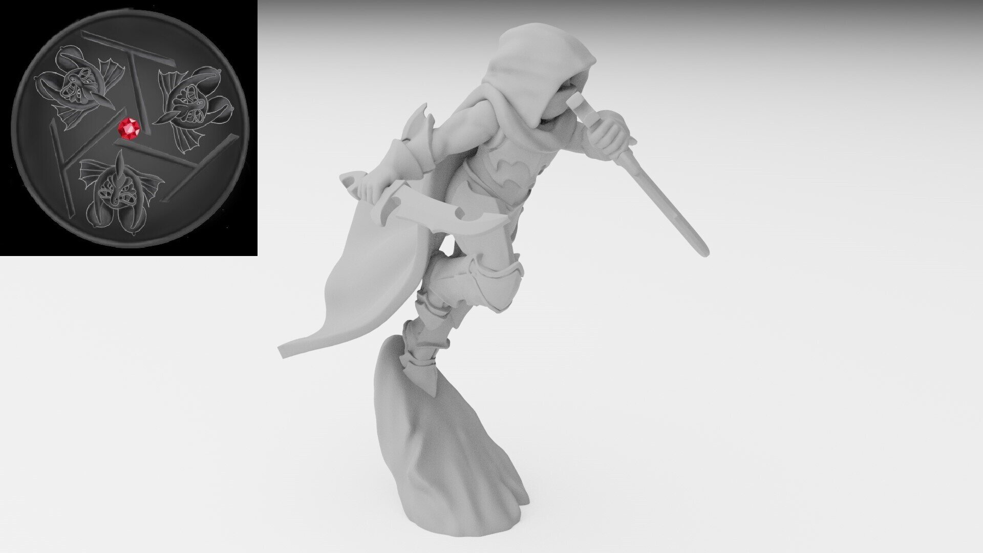 Assassins on foot (ilhadiel) dark elves - wargames - resin miniatures - 28 mm - 2