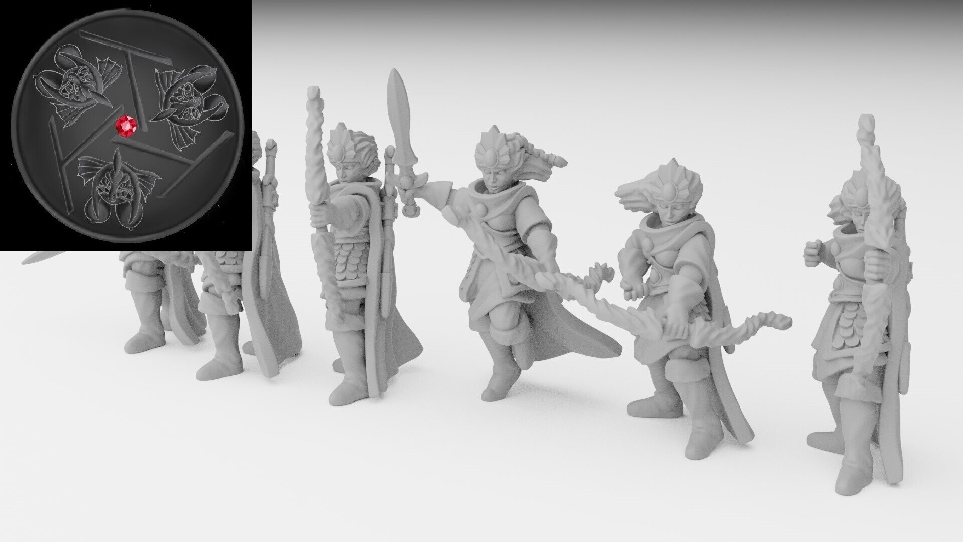 Sisters (ilhadiel) high elves - wargames - resin miniatures - 28 mm - 2