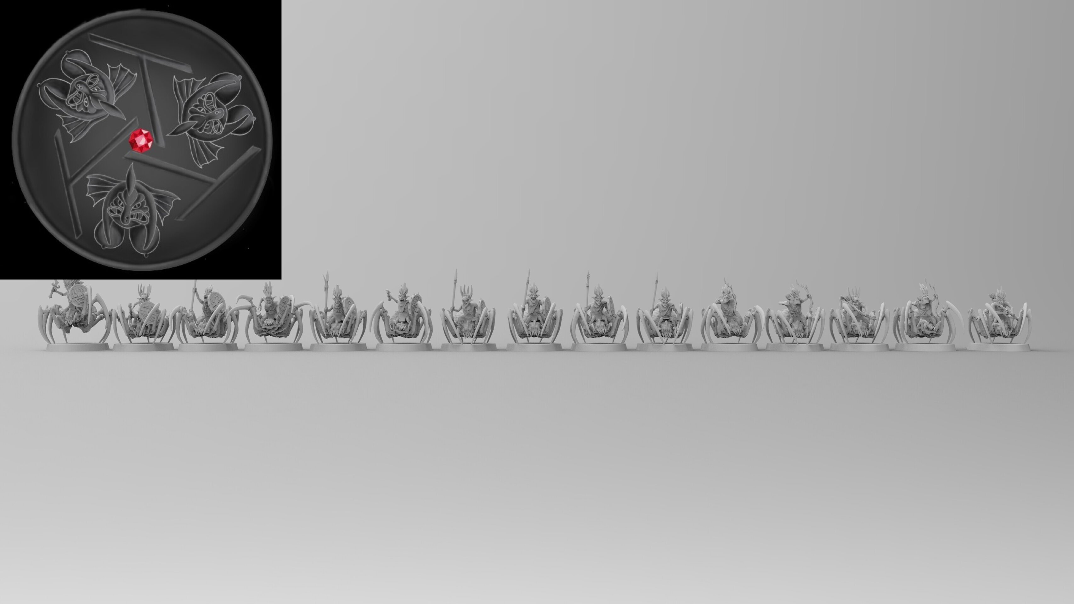 Forest Goblin Spider Riders (emang) orcs & goblins - wargames - resin miniatures - 28 mm - 1