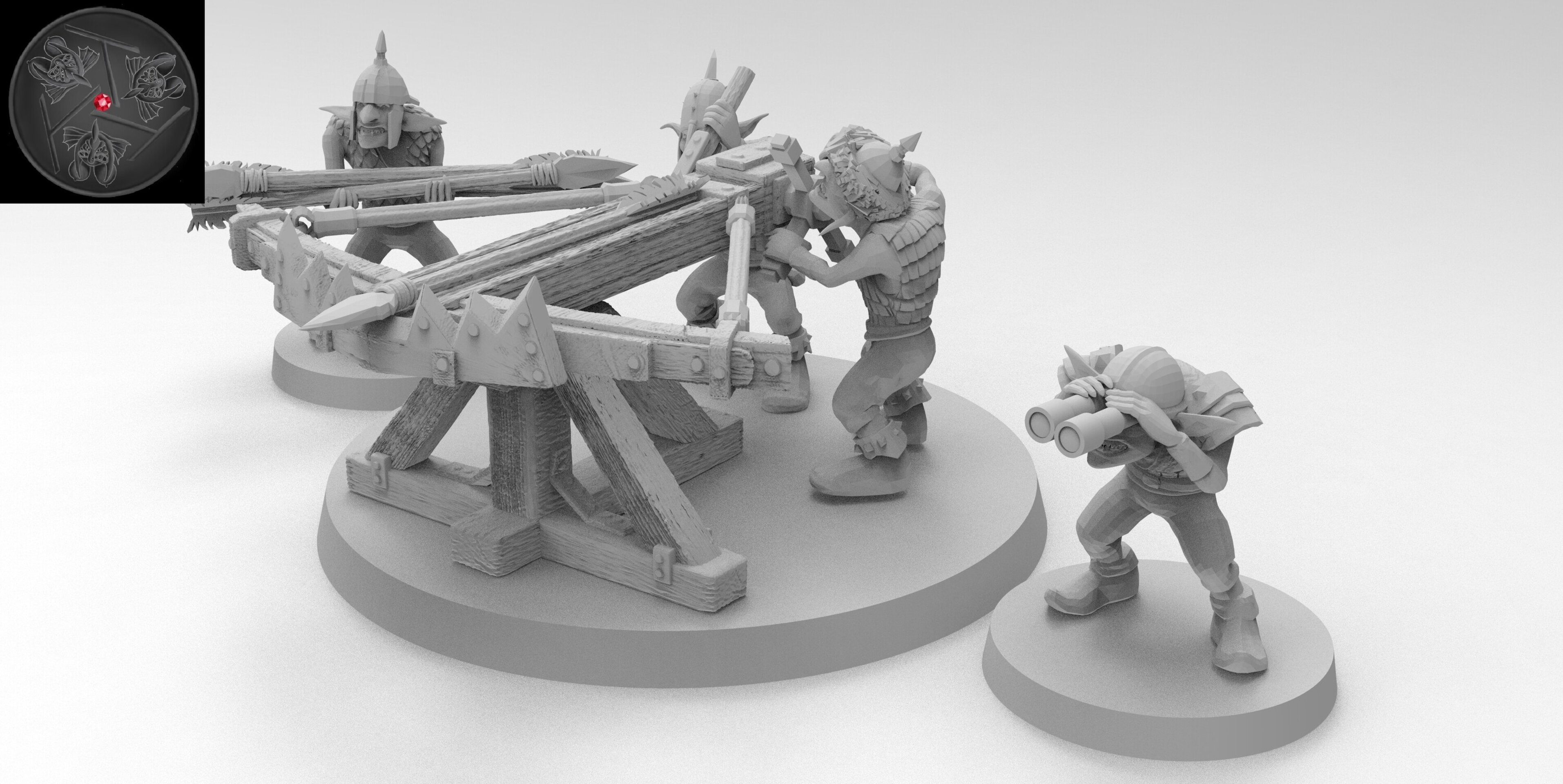 Goblin Spear Chukka (emang) orcs & goblins - wargames - resin miniatures - 28 mm - 2